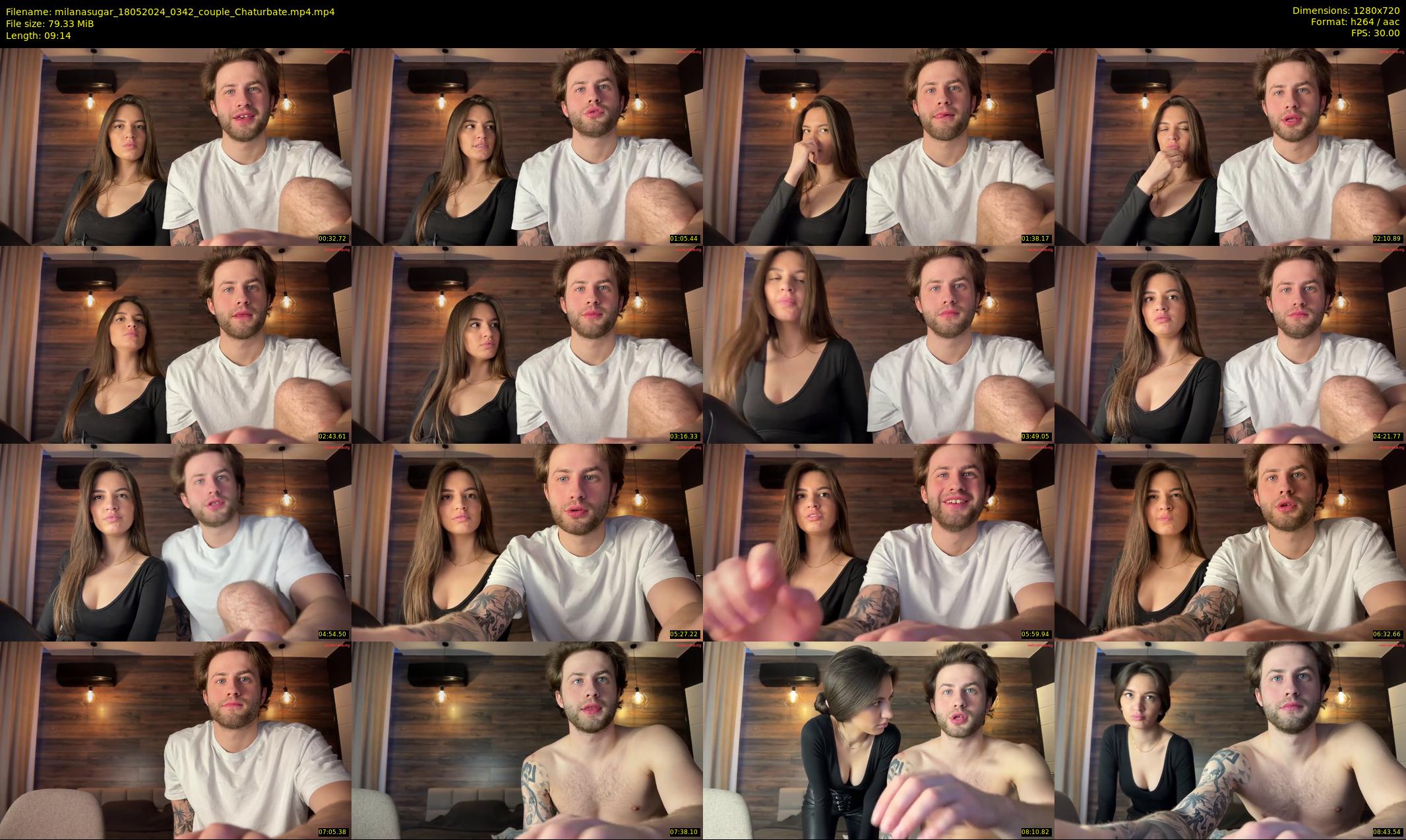 milanasugar — 10 minute Chaturbate couple cam show recording, 720p, May 18, 2024