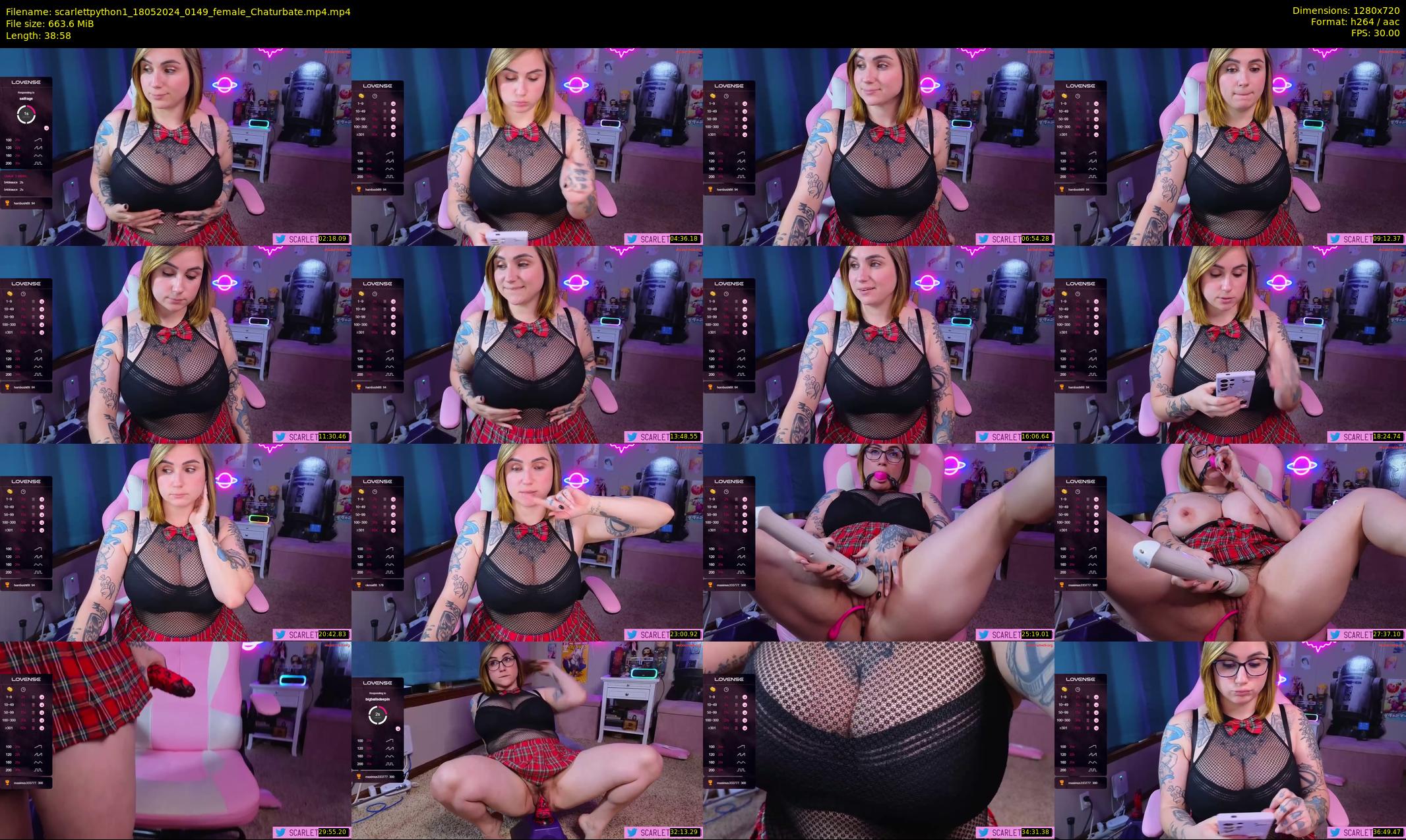 scarlettpython1 — 39 minute Chaturbate female cam show recording, 720p, May 18, 2024