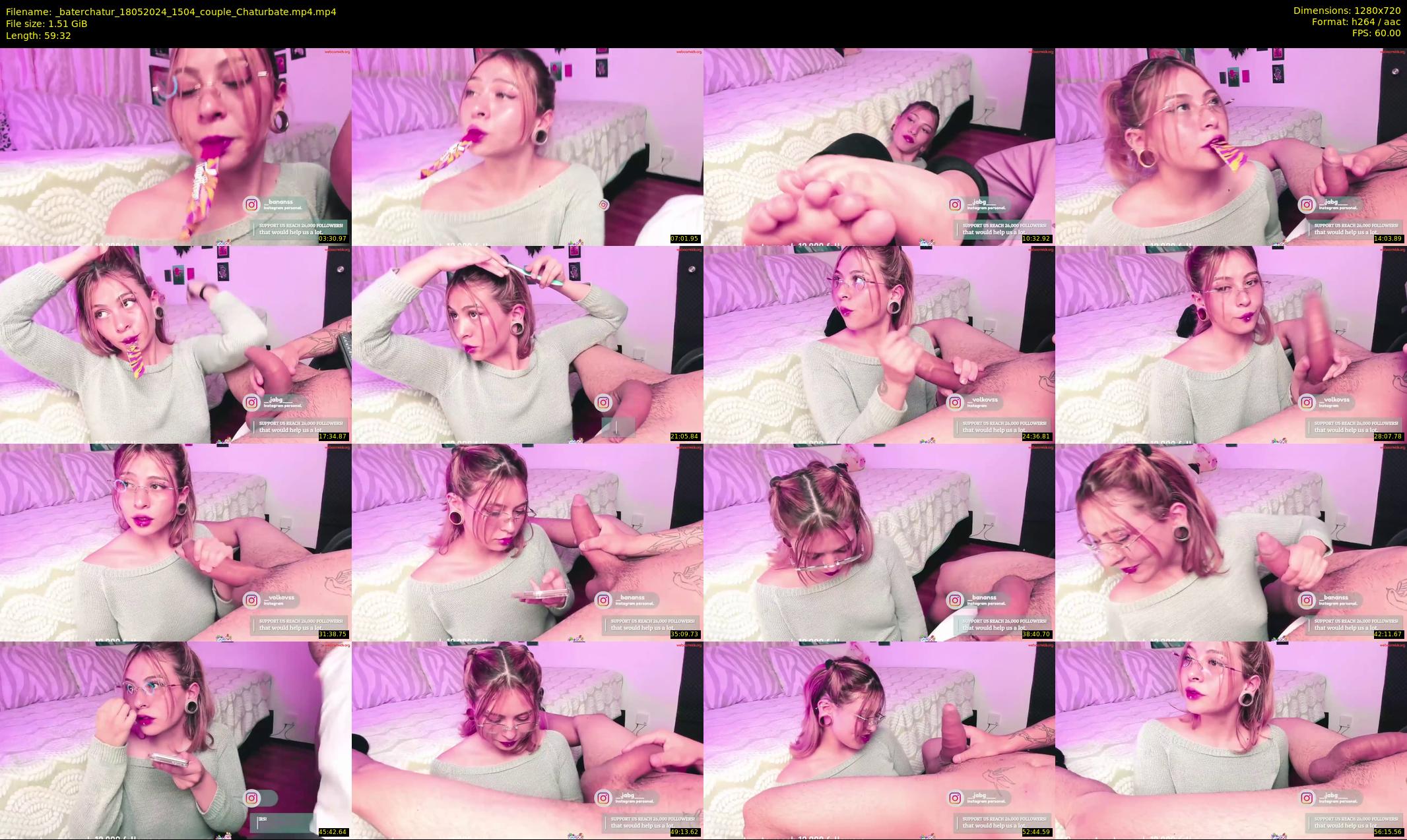 _baterchatur — 60 minute Chaturbate couple cam show recording, 720p, May 18, 2024