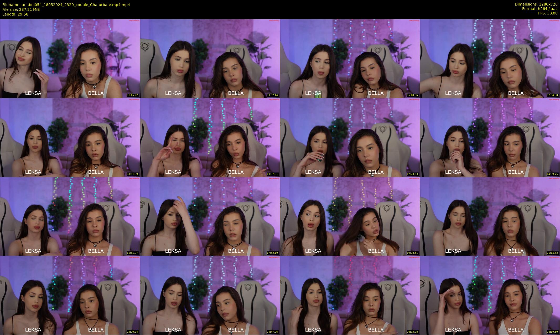 anabel054 — 30 minute Chaturbate female cam show recording, 720p, May 18, 2024
