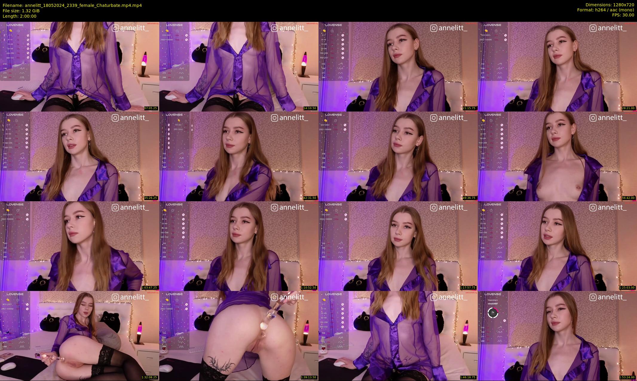 annelitt — 120 minute Chaturbate female cam show recording, 720p, May 18, 2024