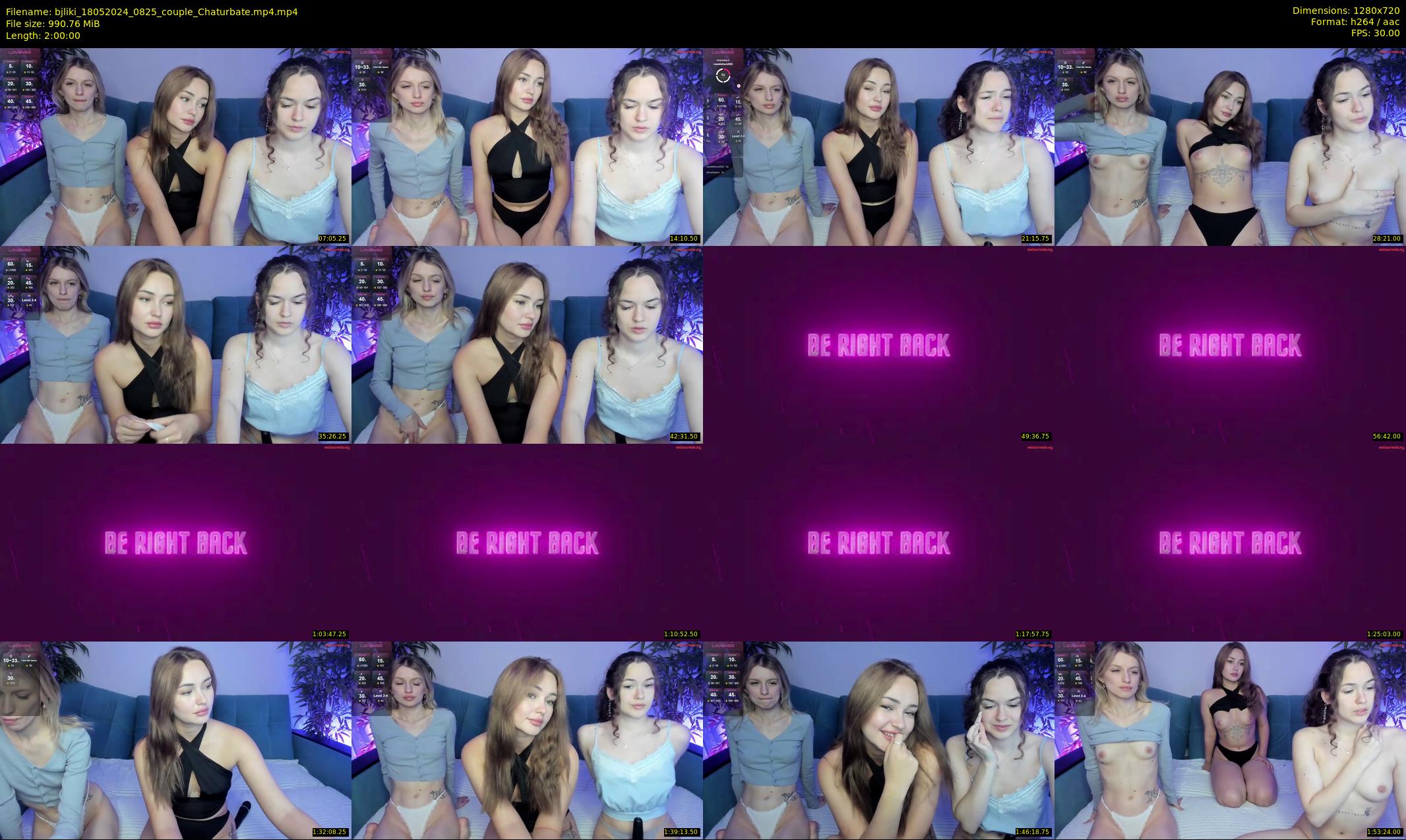 bjliki — 120 minute Chaturbate couple cam show recording, 720p, May 18, 2024