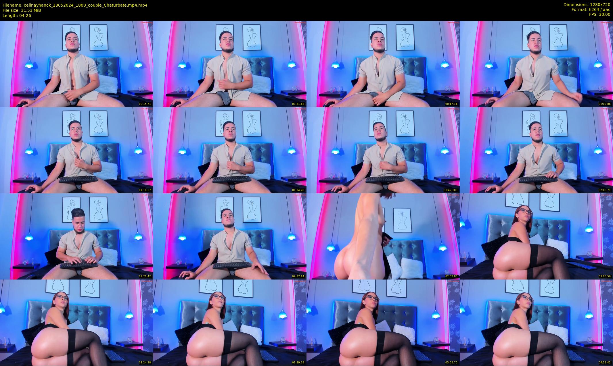 celinayhanck — 5 minute Chaturbate couple cam show recording, 720p, May 18, 2024