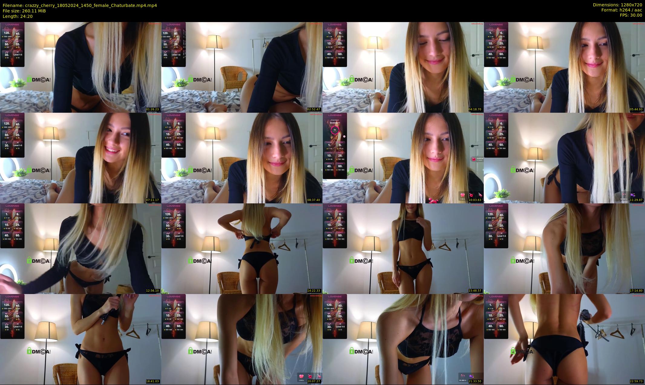 crazzy_cherry — 25 minute Chaturbate female cam show recording, 720p, May 18, 2024