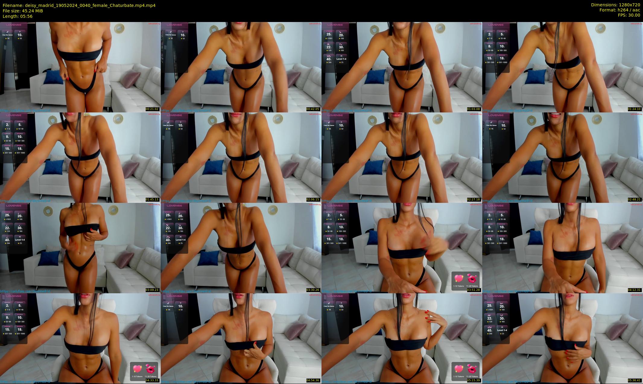 deisy_madrid — 6 minute Chaturbate female cam show recording, 720p, May 19, 2024