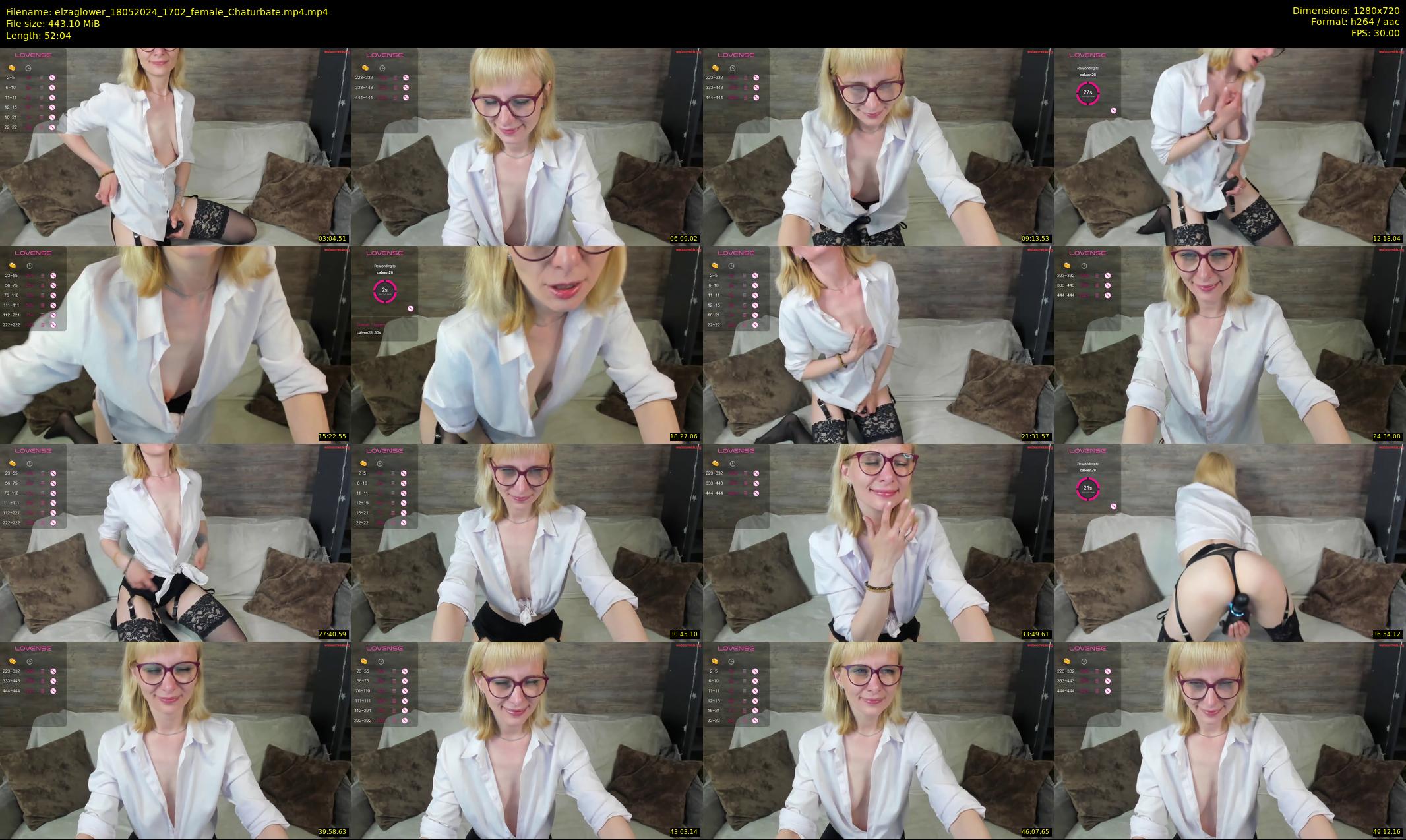 elzaglower — 53 minute Chaturbate female cam show recording, 720p, May 18, 2024