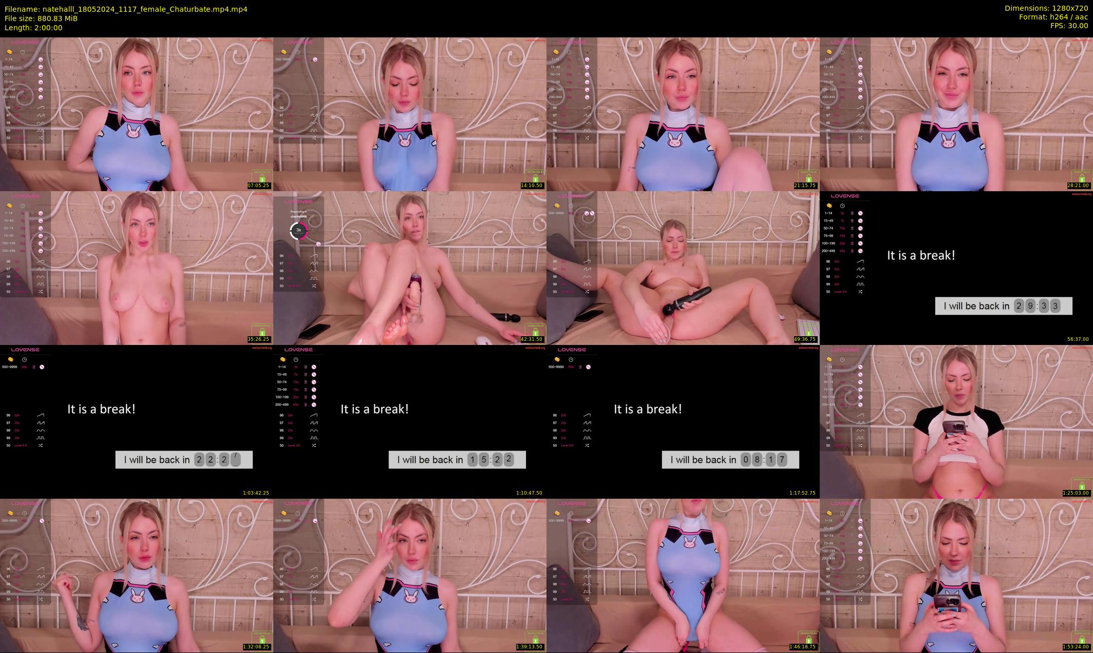 natehalll — 120 minute Chaturbate female cam show recording, 720p, May 18, 2024