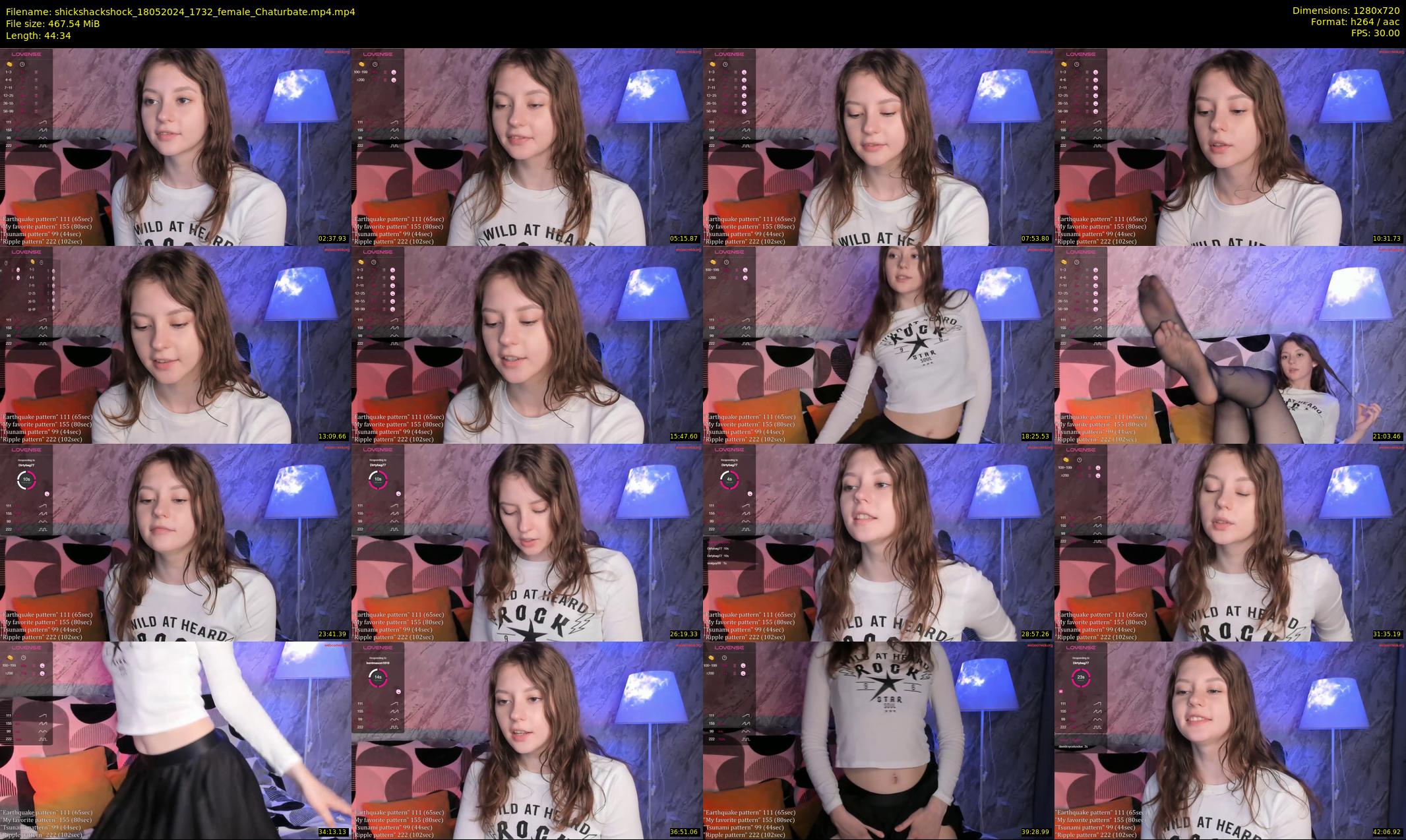 shickshackshock — 45 minute Chaturbate female cam show recording, 720p, May 18, 2024