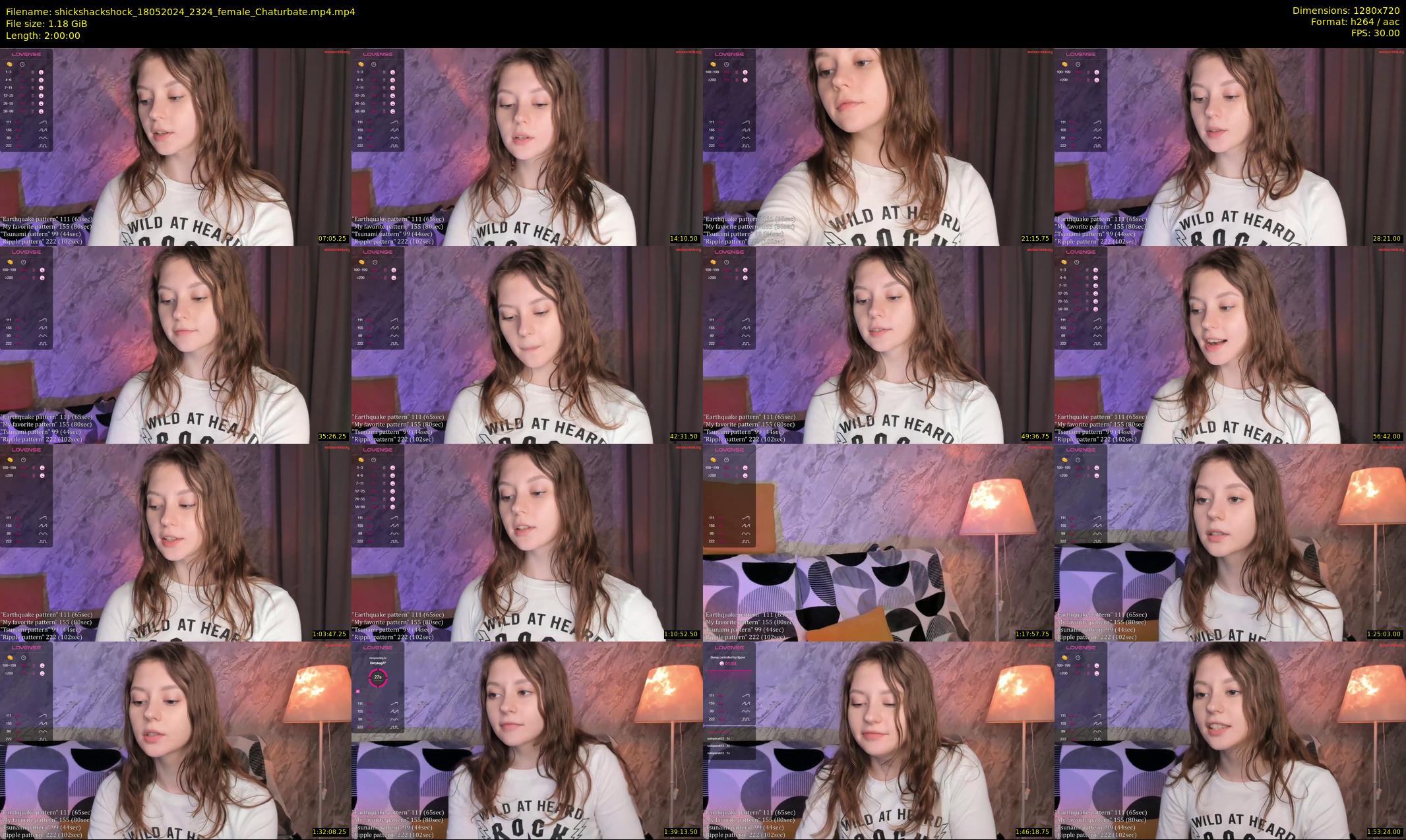 shickshackshock — 120 minute Chaturbate female cam show recording, 720p, May 18, 2024