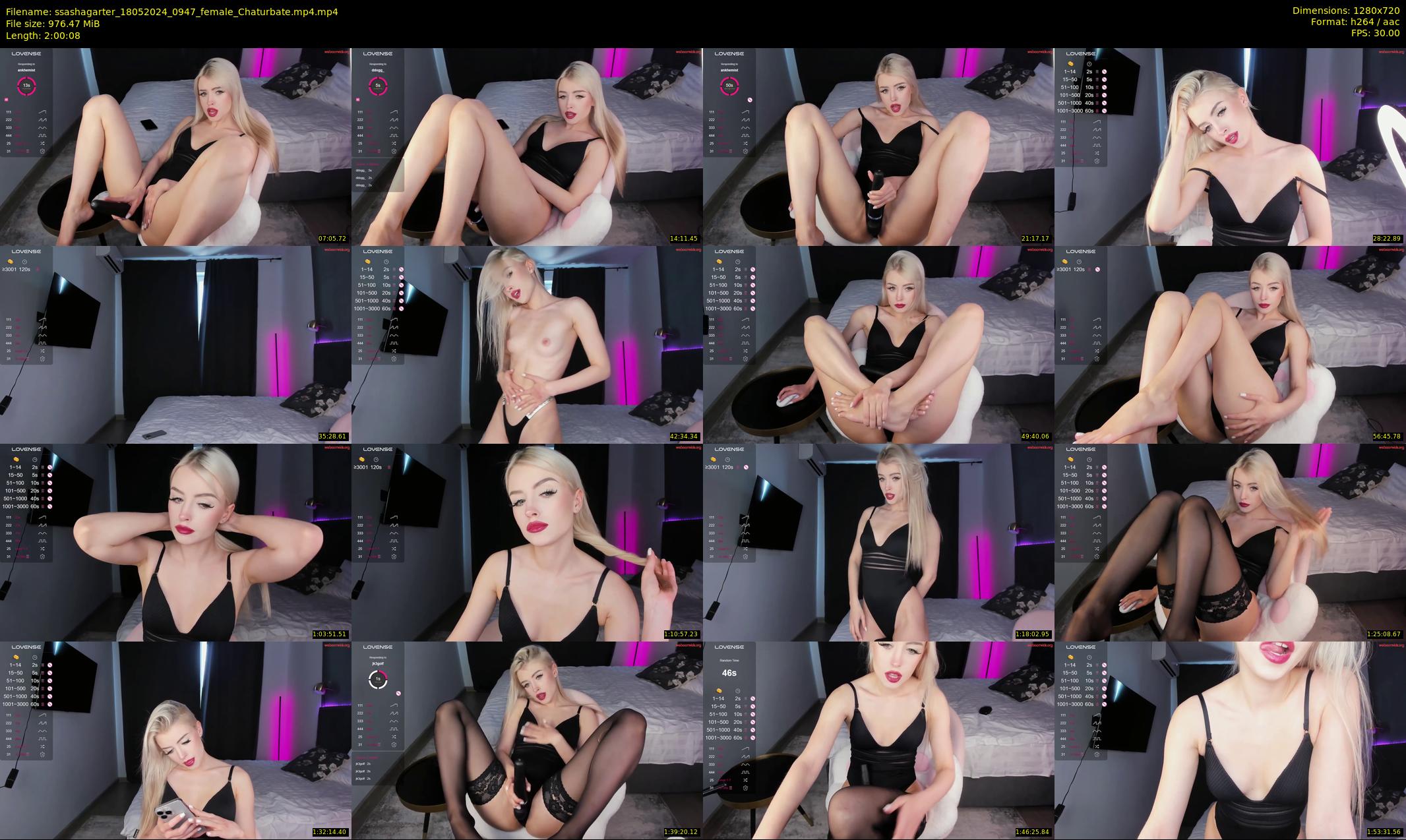 ssashagarter — 121 minute Chaturbate female cam show recording, 720p, May 18, 2024