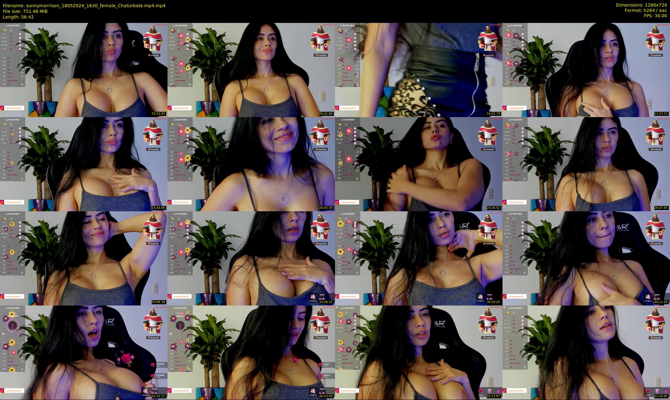 sunnymorrison — 57 minute Chaturbate female cam show recording, 720p, May 18, 2024