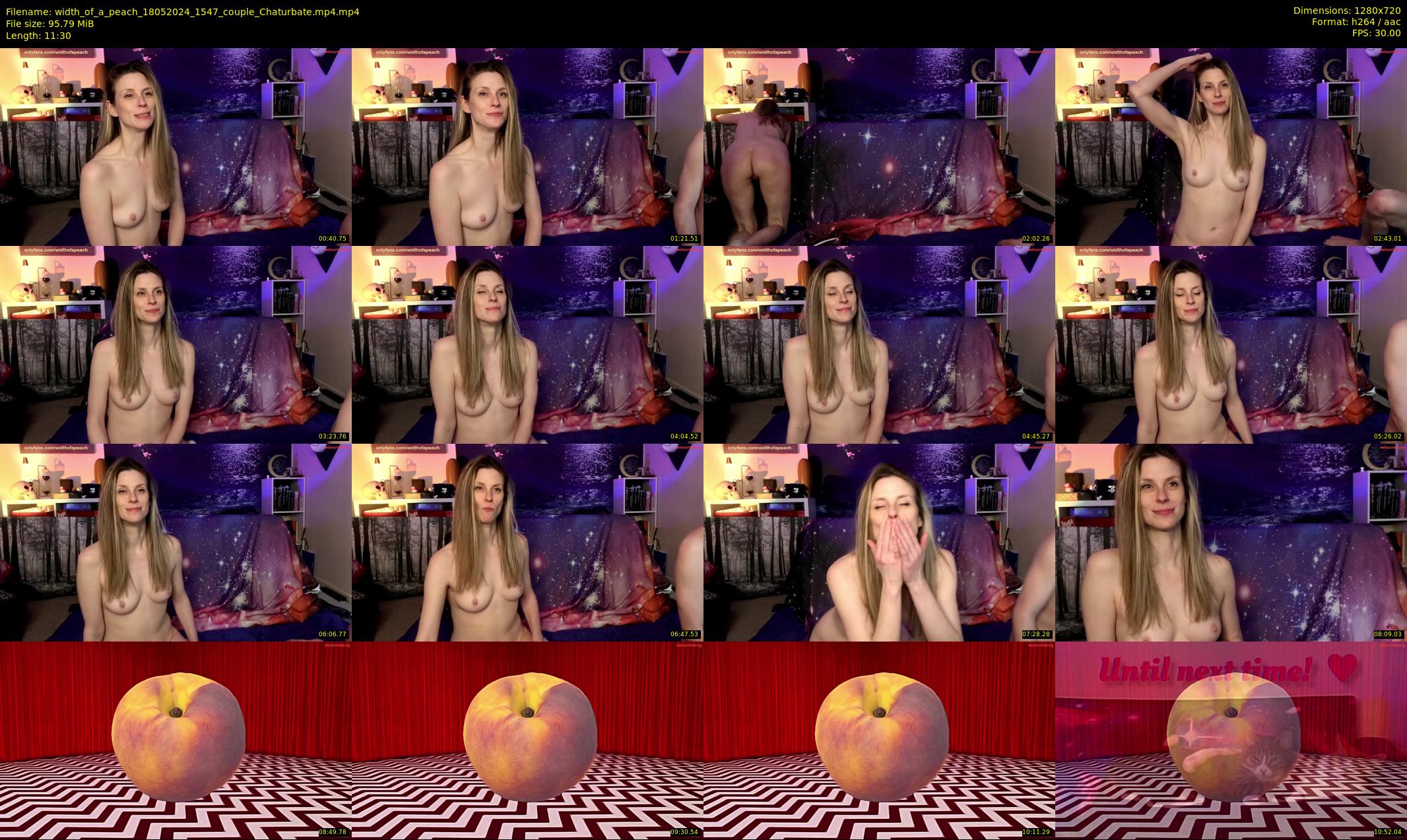 width_of_a_peach — 12 minute Chaturbate couple cam show recording, 720p, May 18, 2024