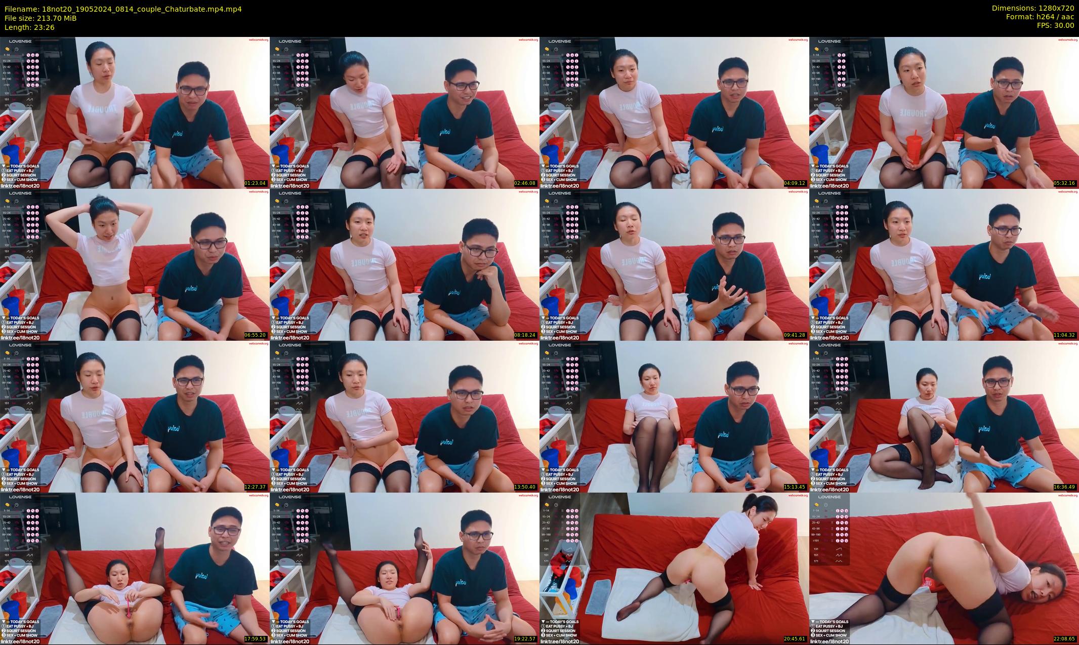 18not20 — 24 minute Chaturbate couple cam show recording, 720p, May 19, 2024