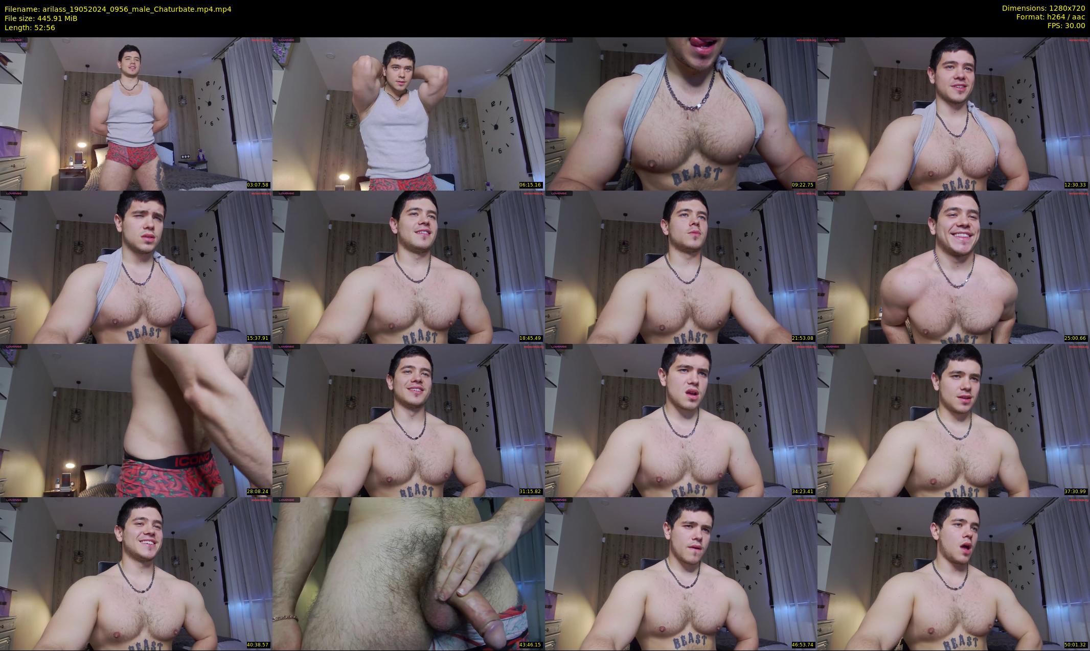 arilass — 53 minute Chaturbate male cam show recording, 720p, May 19, 2024