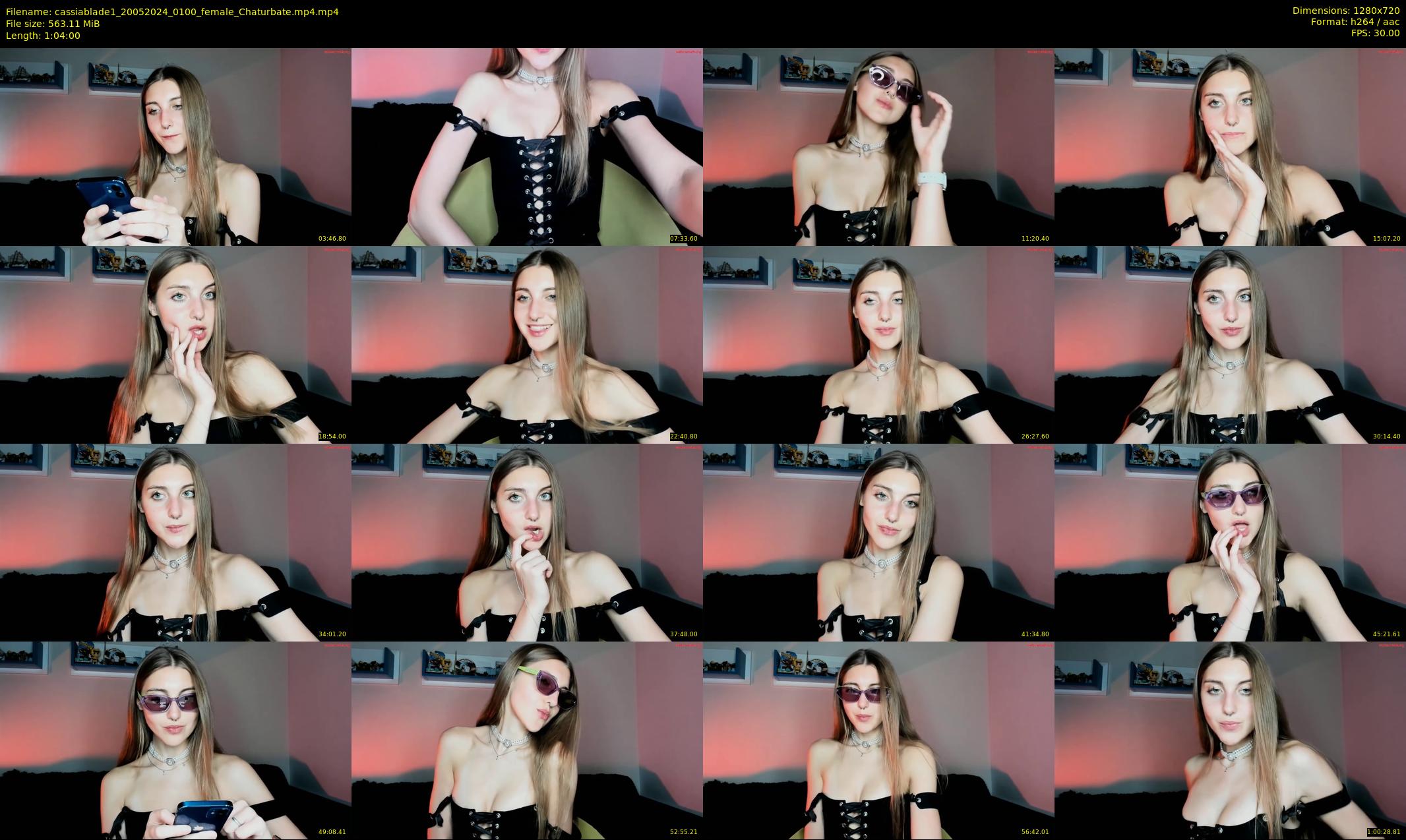 cassiablade1 — 64 minute Chaturbate female cam show recording, 720p, May 20, 2024
