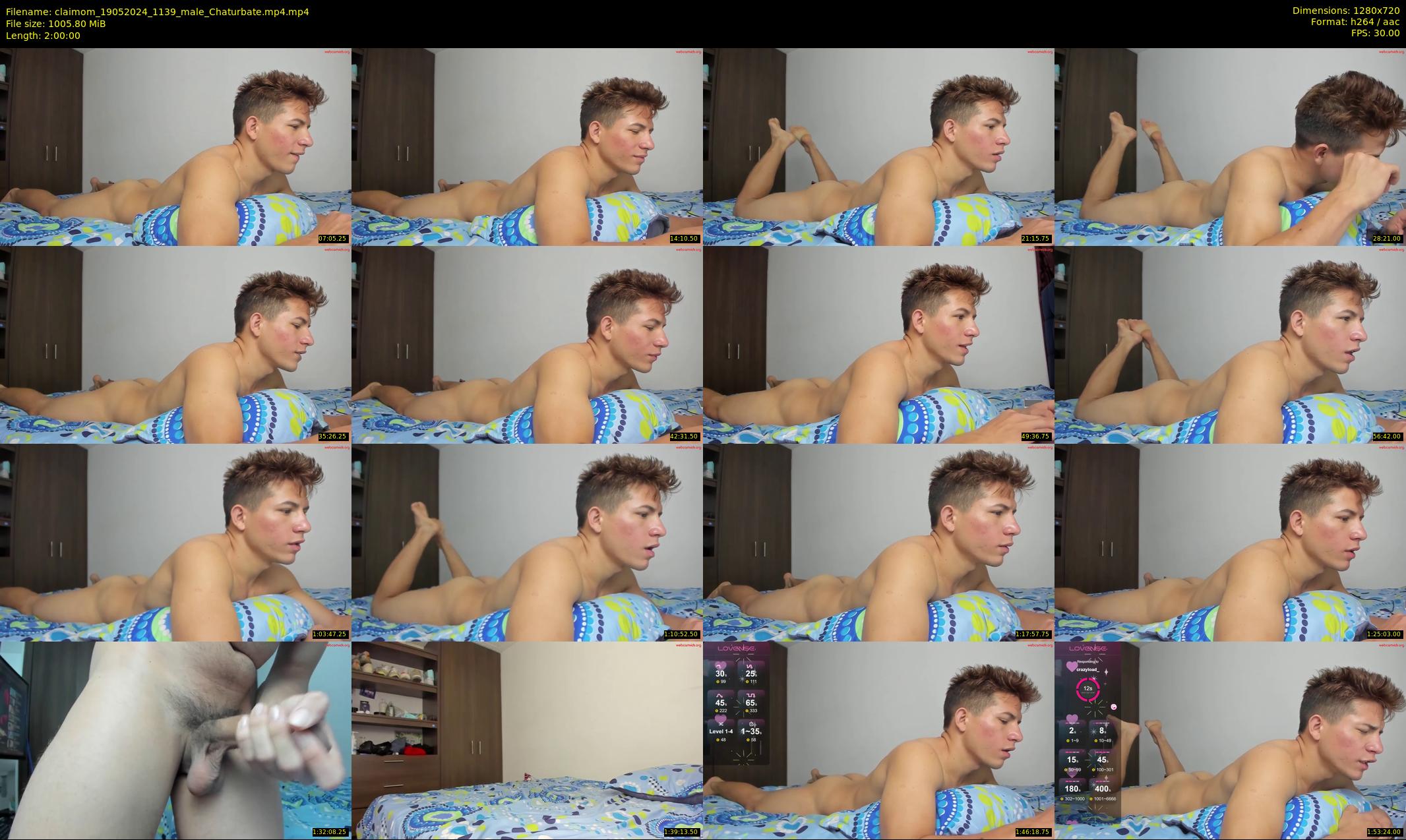 claimom — 120 minute Chaturbate male cam show recording, 720p, May 19, 2024