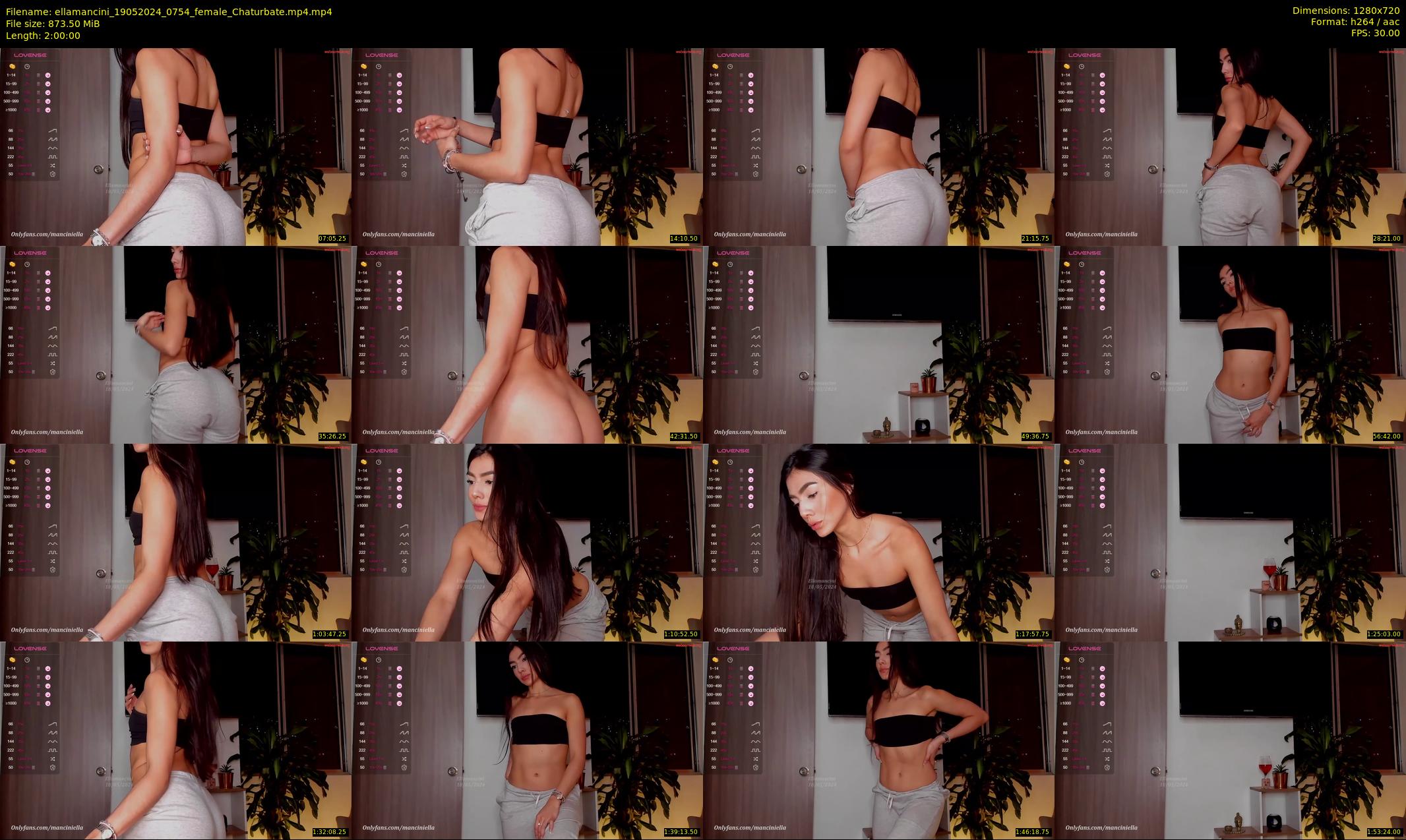 ellamancini — 120 minute Chaturbate female cam show recording, 720p, May 19, 2024