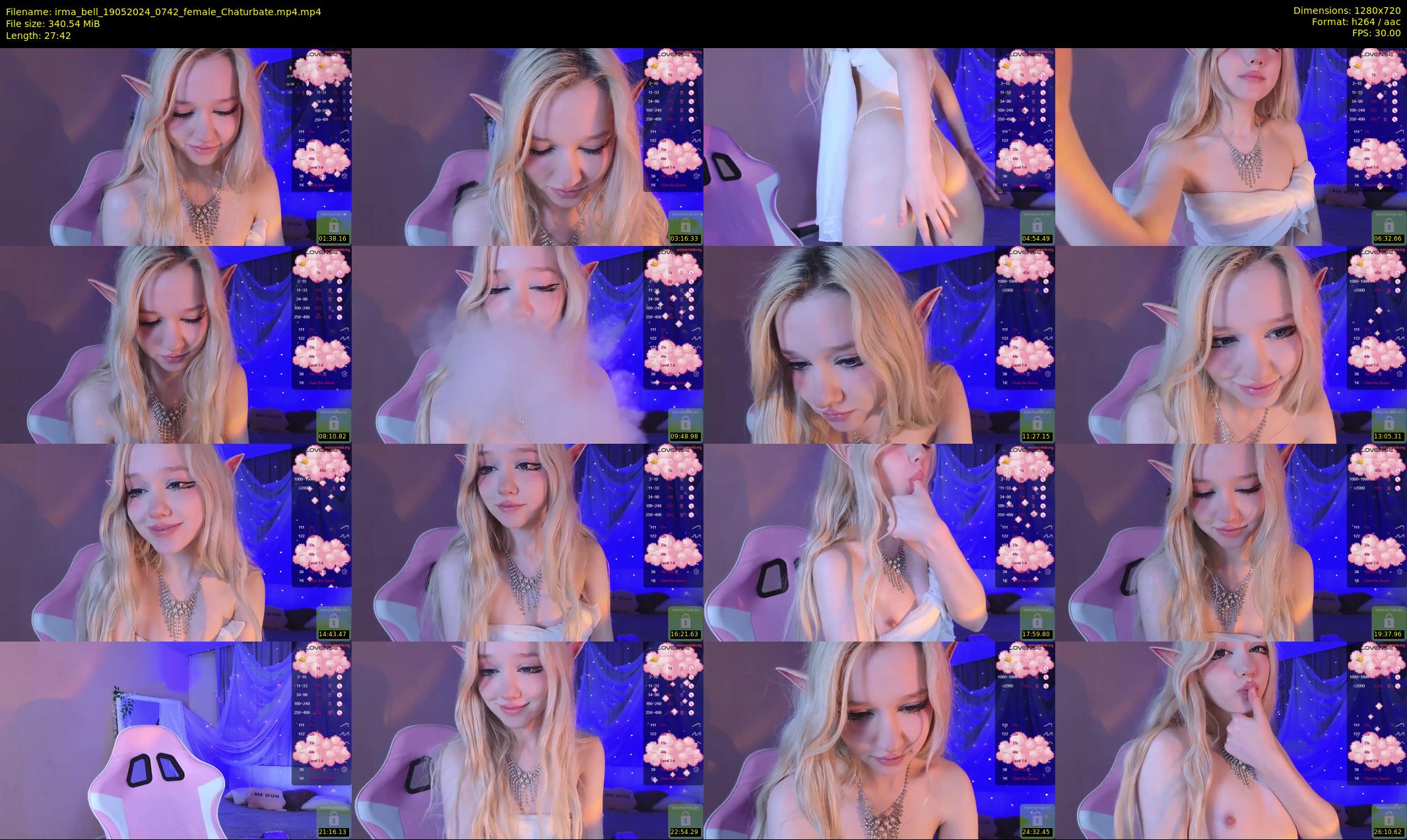 irma_bell — 28 minute Chaturbate female cam show recording, 720p, May 19, 2024