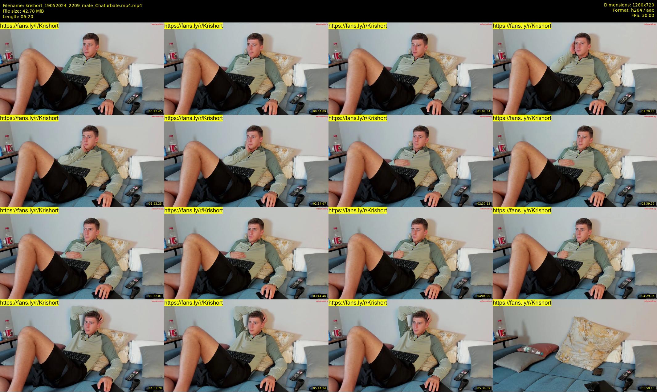 krishort — 7 minute Chaturbate male cam show recording, 720p, May 19, 2024