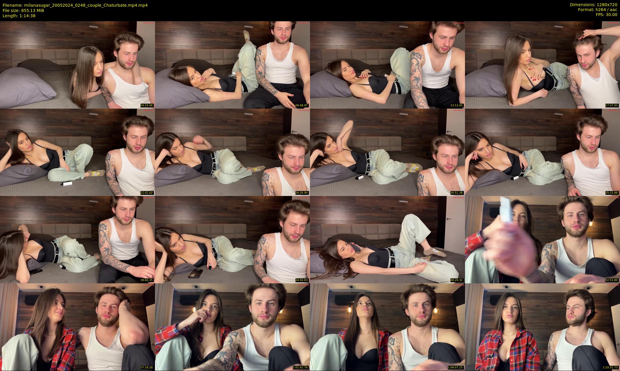 milanasugar — 75 minute Chaturbate couple cam show recording, 720p, May 20, 2024