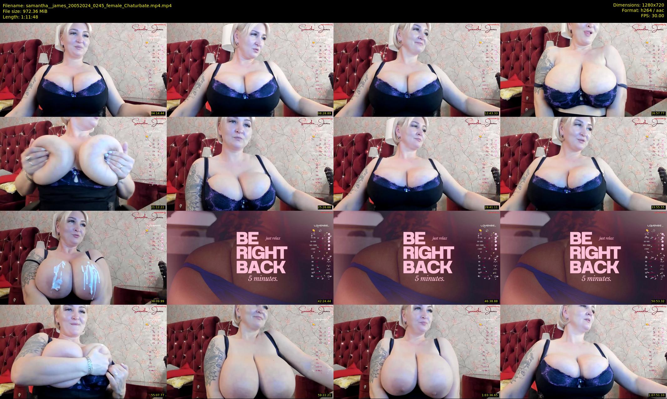 samantha__james — 72 minute Chaturbate female cam show recording, 720p, May 20, 2024