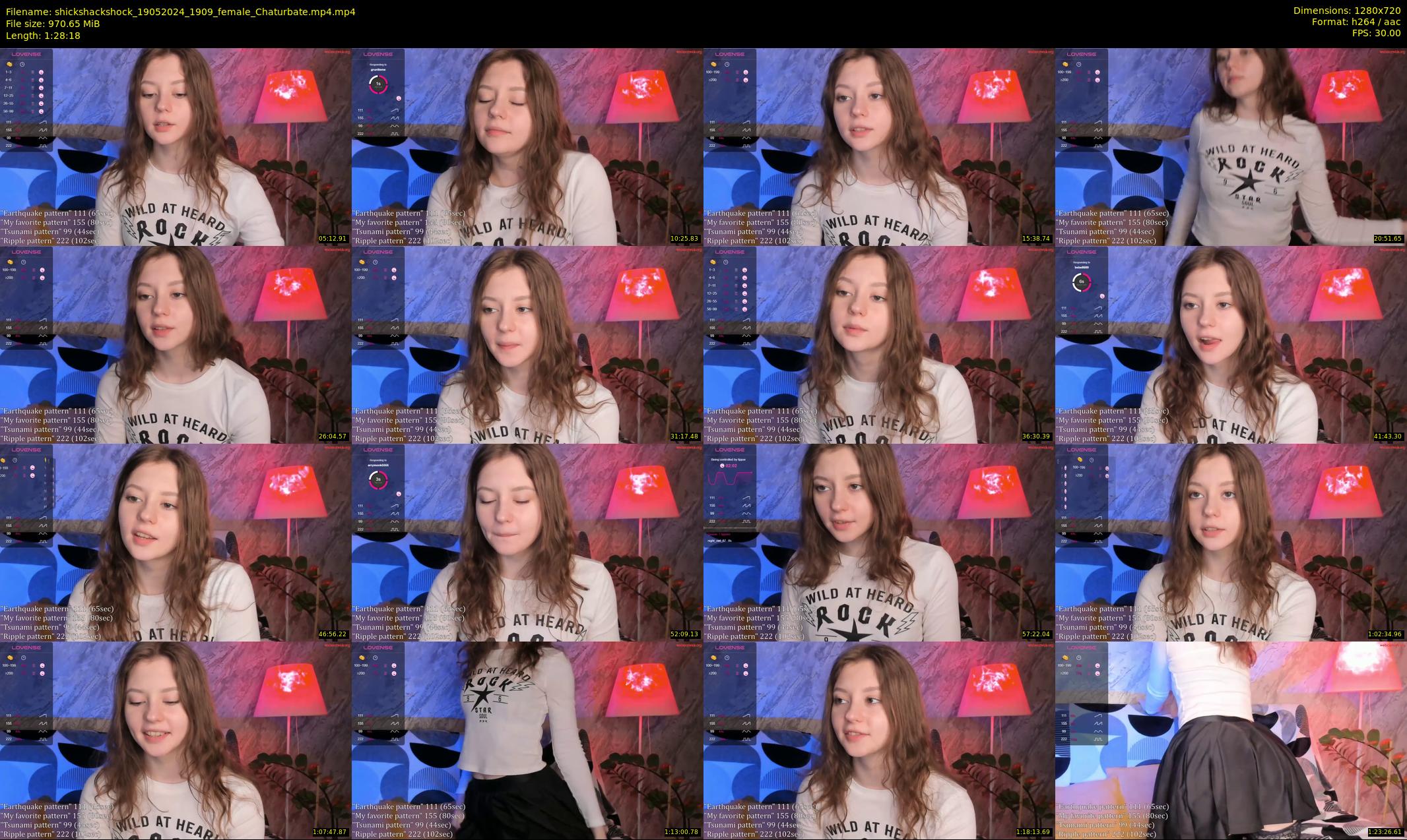 shickshackshock — 89 minute Chaturbate female cam show recording, 720p, May 19, 2024