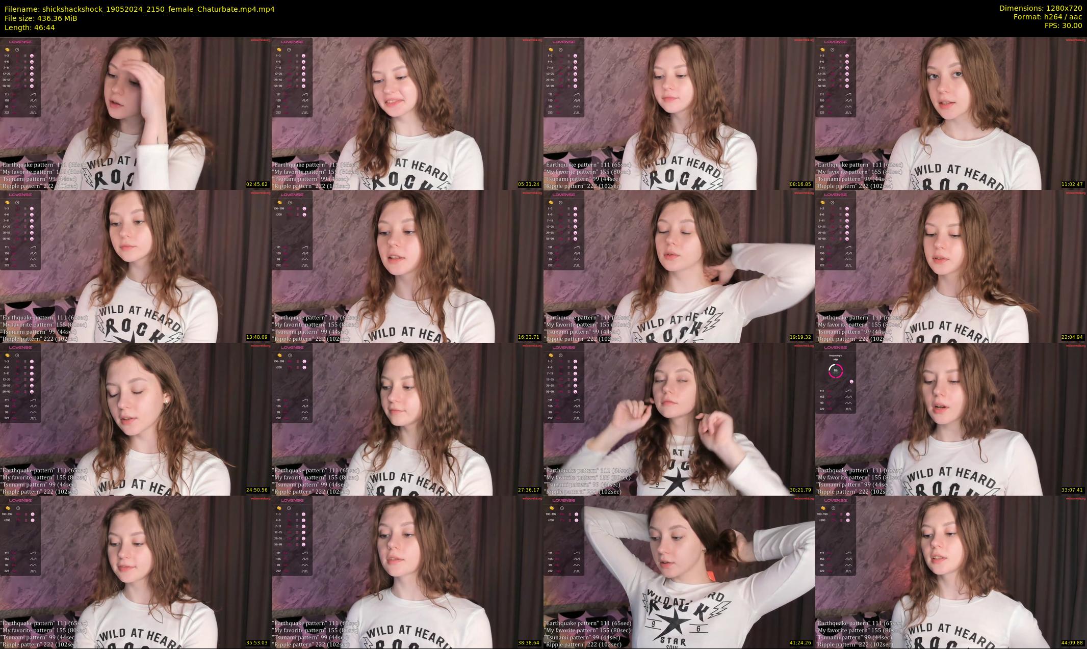 shickshackshock — 47 minute Chaturbate female cam show recording, 720p, May 19, 2024