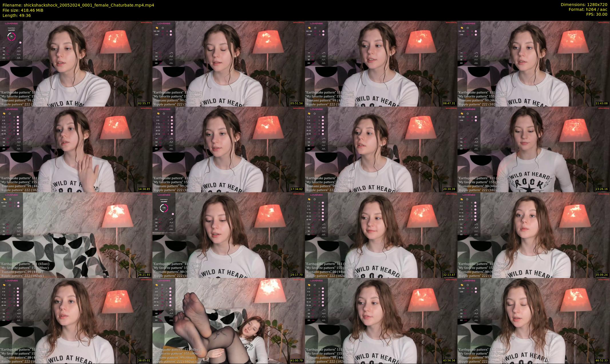 shickshackshock — 50 minute Chaturbate female cam show recording, 720p, May 20, 2024