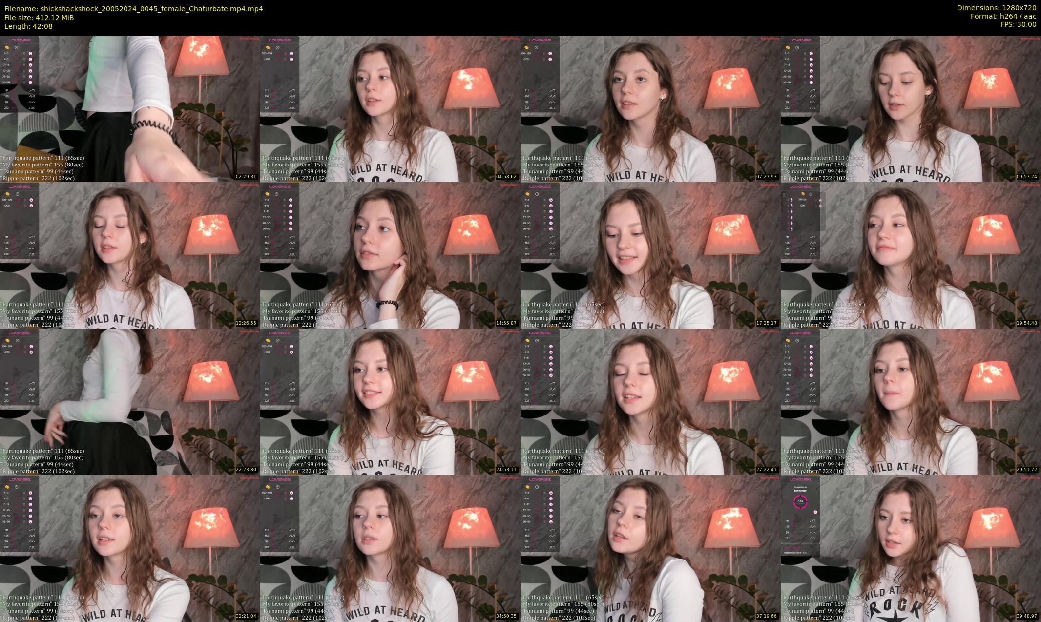 shickshackshock — 43 minute Chaturbate female cam show recording, 720p, May 20, 2024