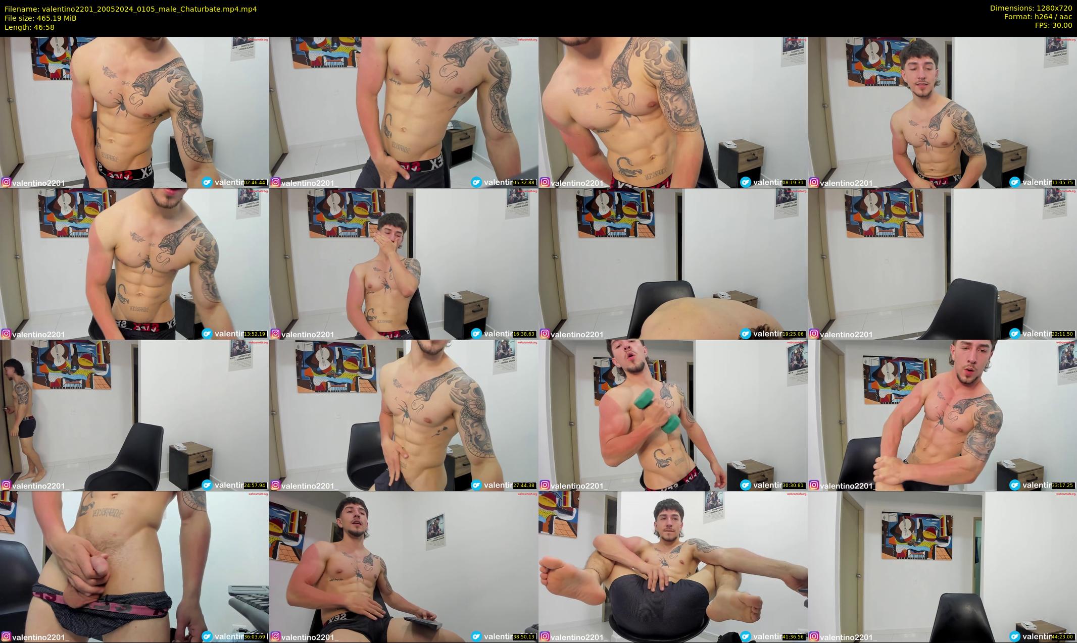 valentino2201 — 47 minute Chaturbate male cam show recording, 720p, May 20, 2024