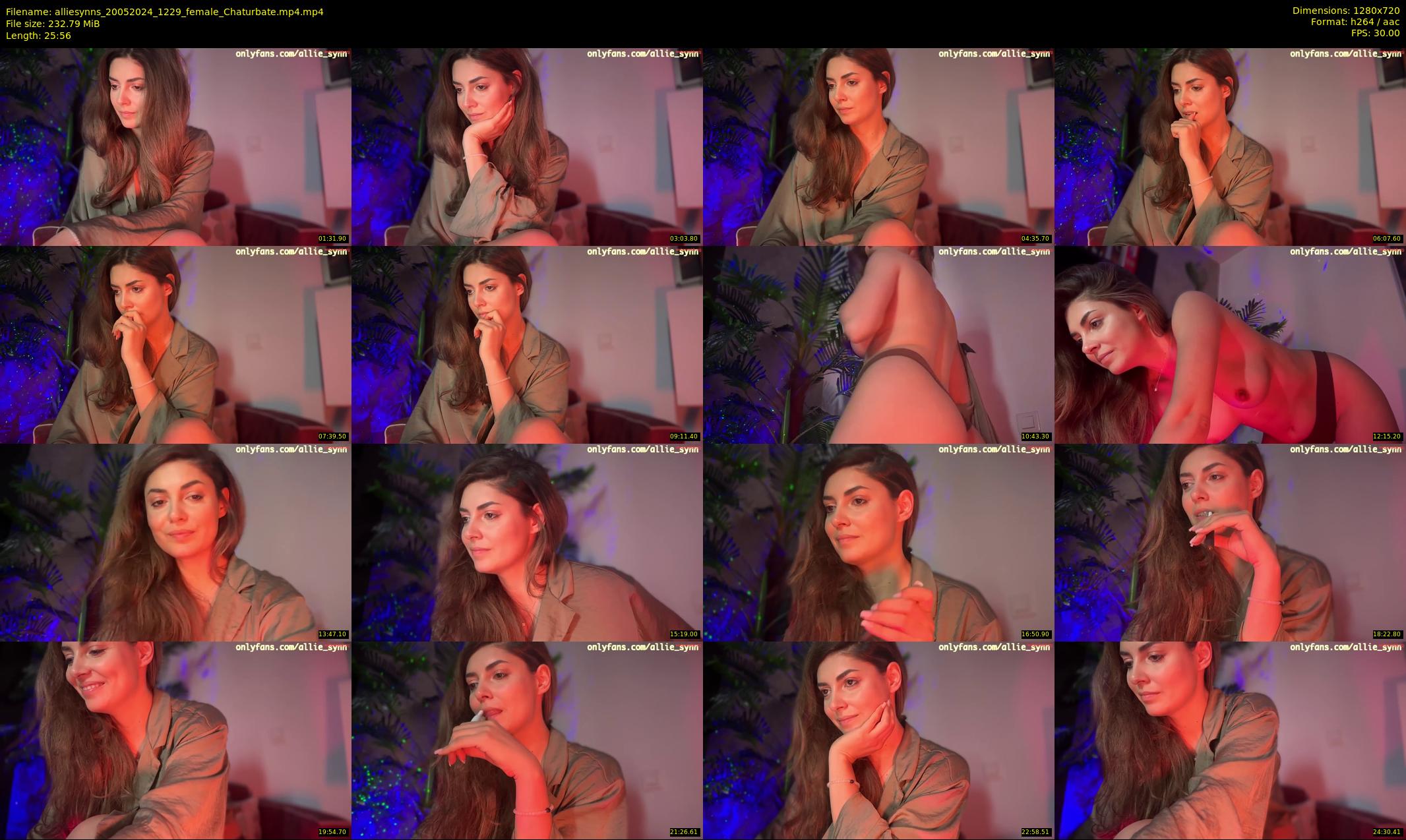 alliesynns — 26 minute Chaturbate female cam show recording, 720p, May 20, 2024