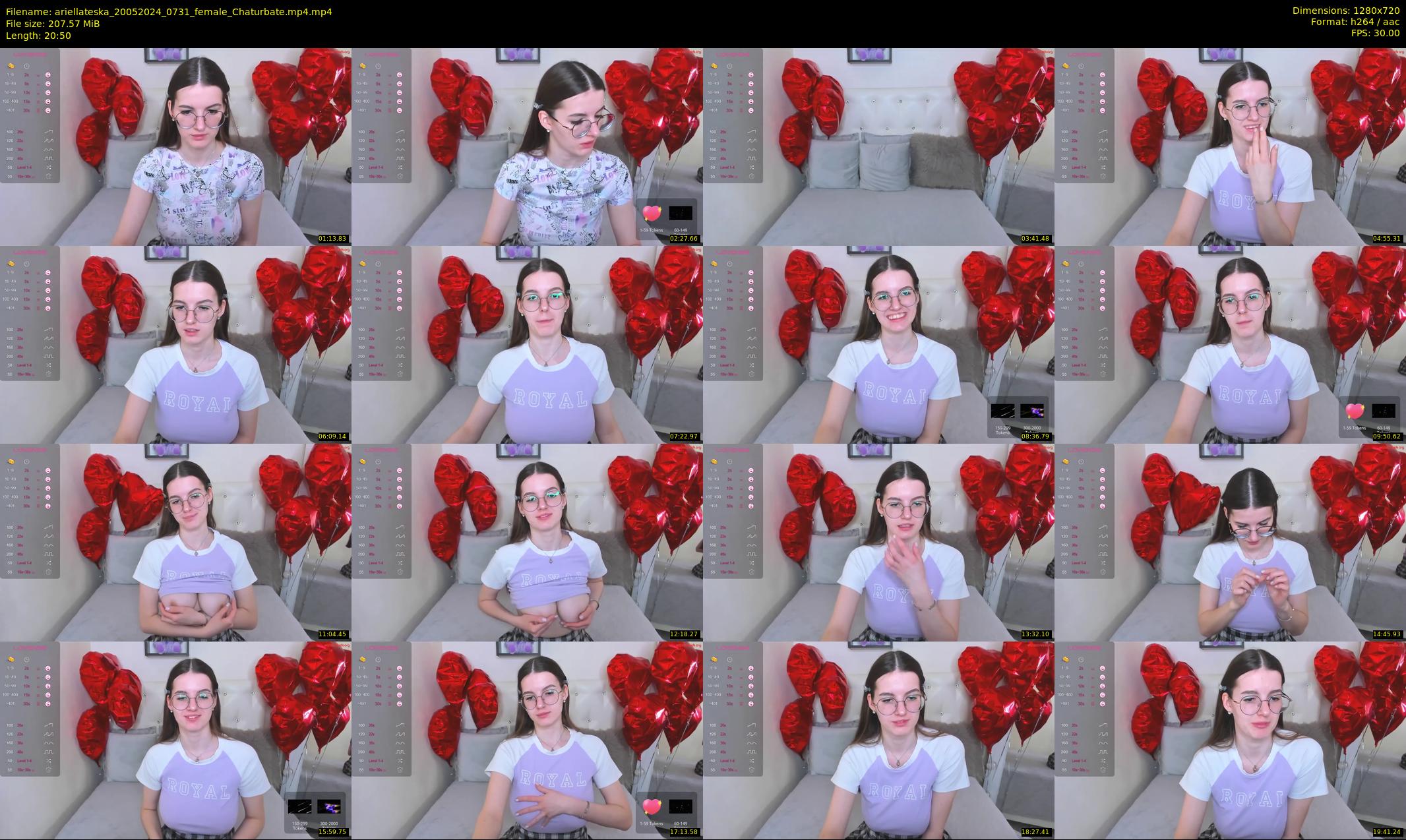 ariellateska — 21 minute Chaturbate female cam show recording, 720p, May 20, 2024