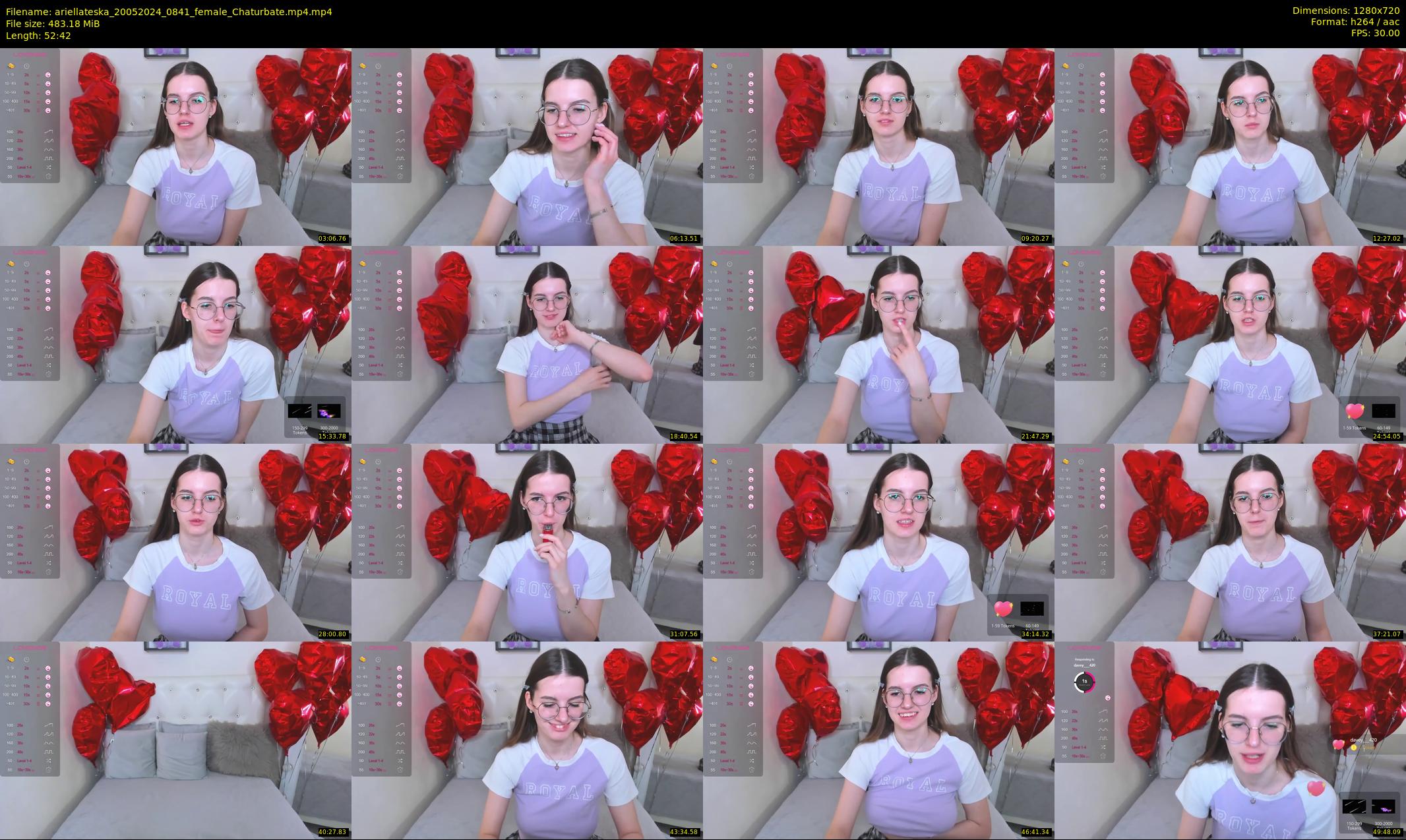 ariellateska — 53 minute Chaturbate female cam show recording, 720p, May 20, 2024