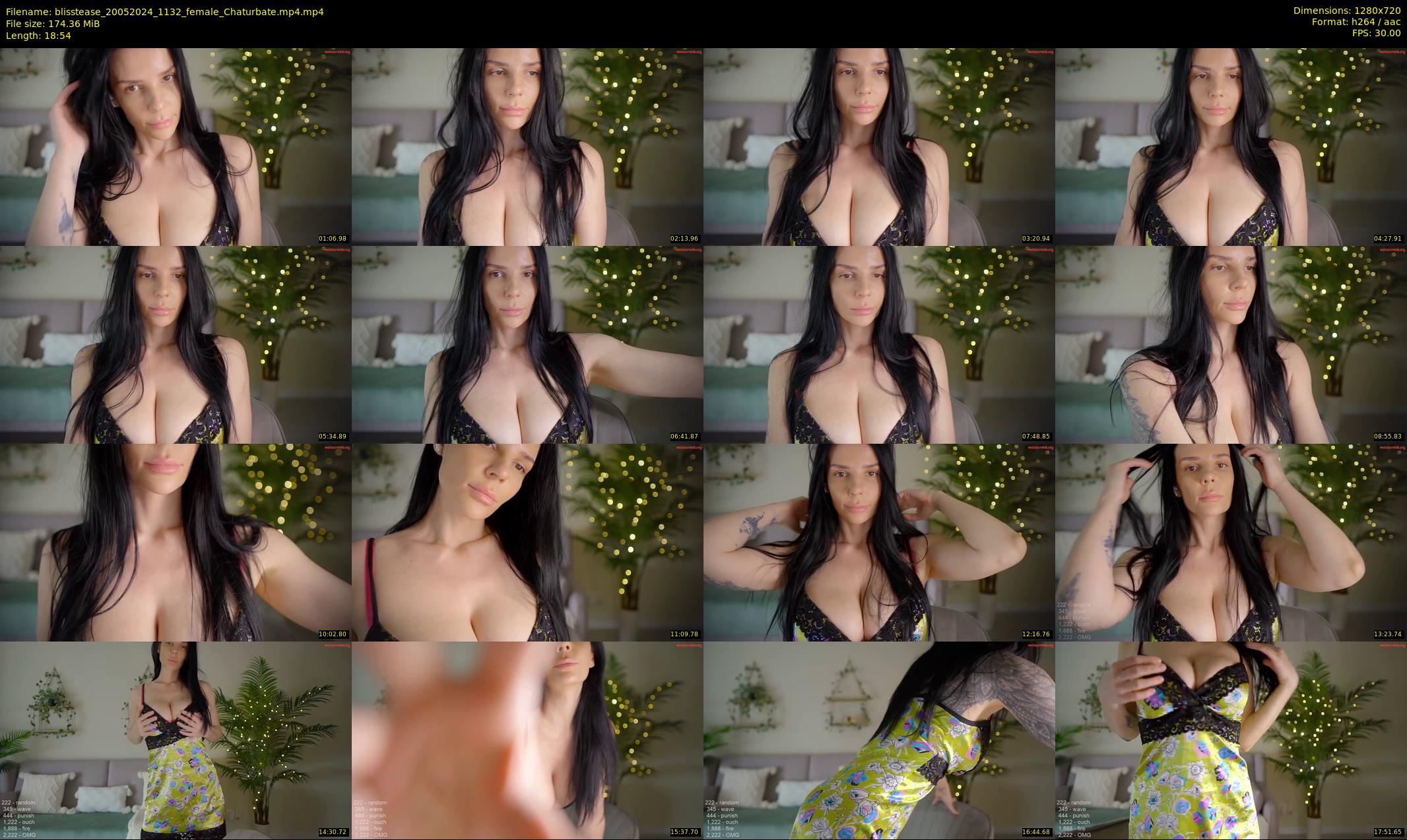 blisstease — 19 minute Chaturbate female cam show recording, 720p, May 20, 2024