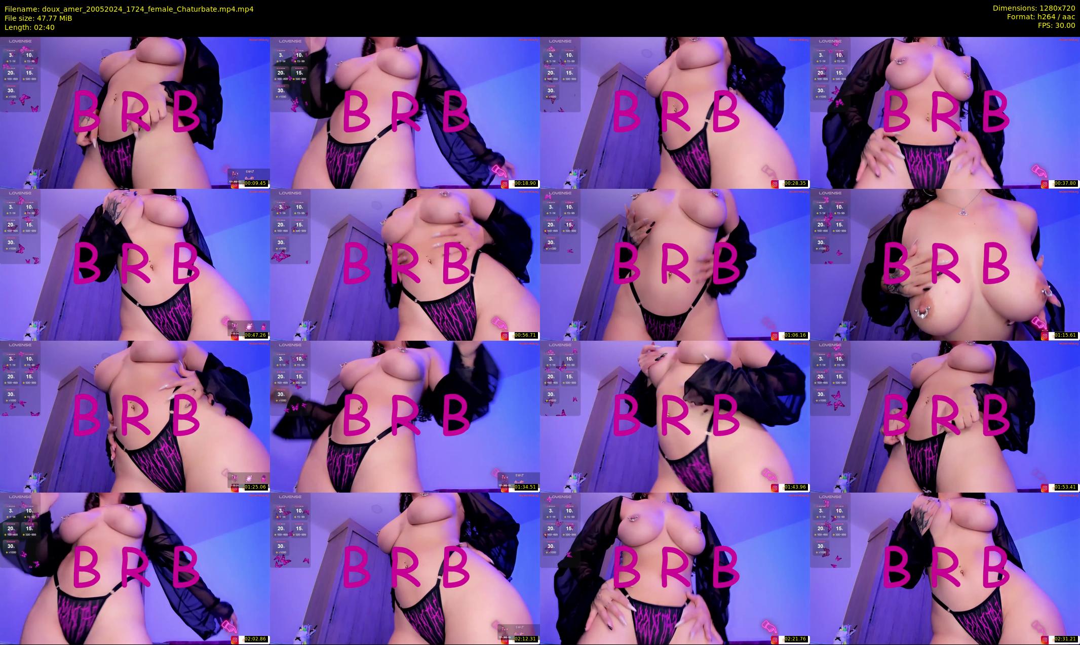 doux_amer — 3 minute Chaturbate female cam show recording, 720p, May 20, 2024