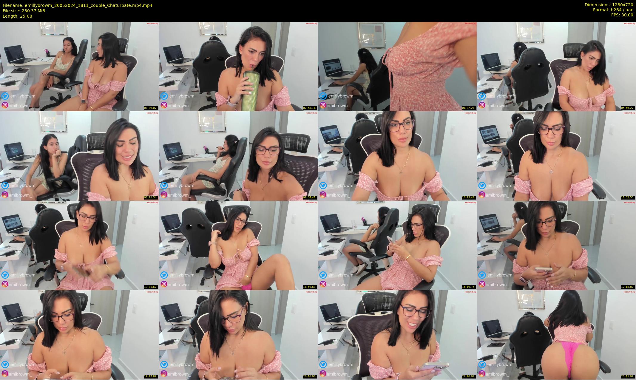 emillybrowm — 26 minute Chaturbate couple cam show recording, 720p, May 20, 2024