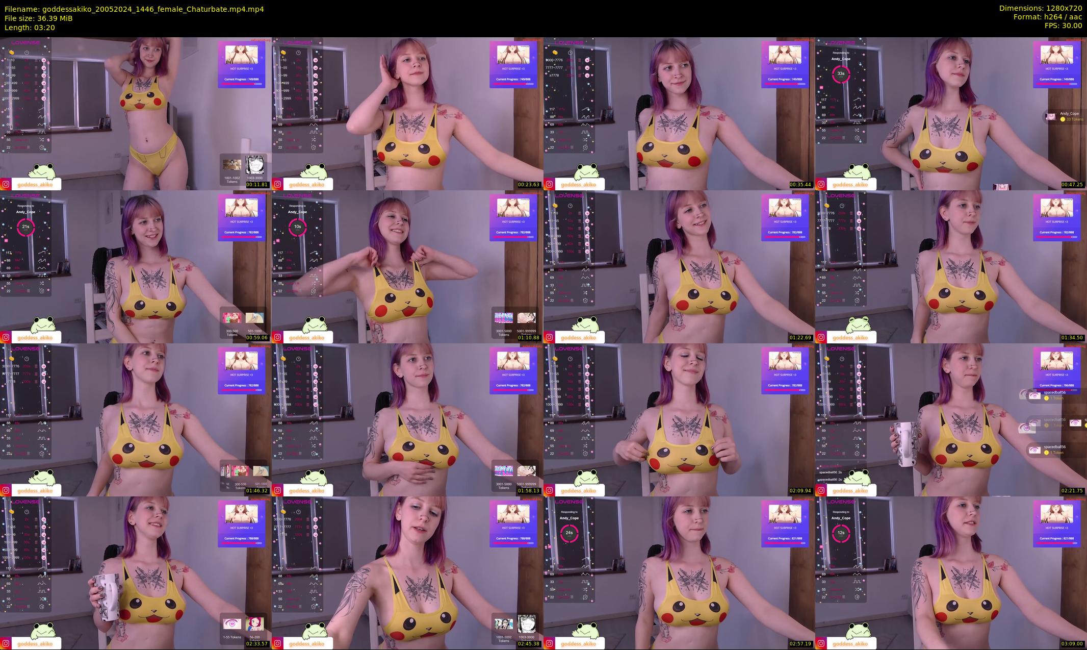 goddessakiko — 4 minute Chaturbate female cam show recording, 720p, May 20, 2024
