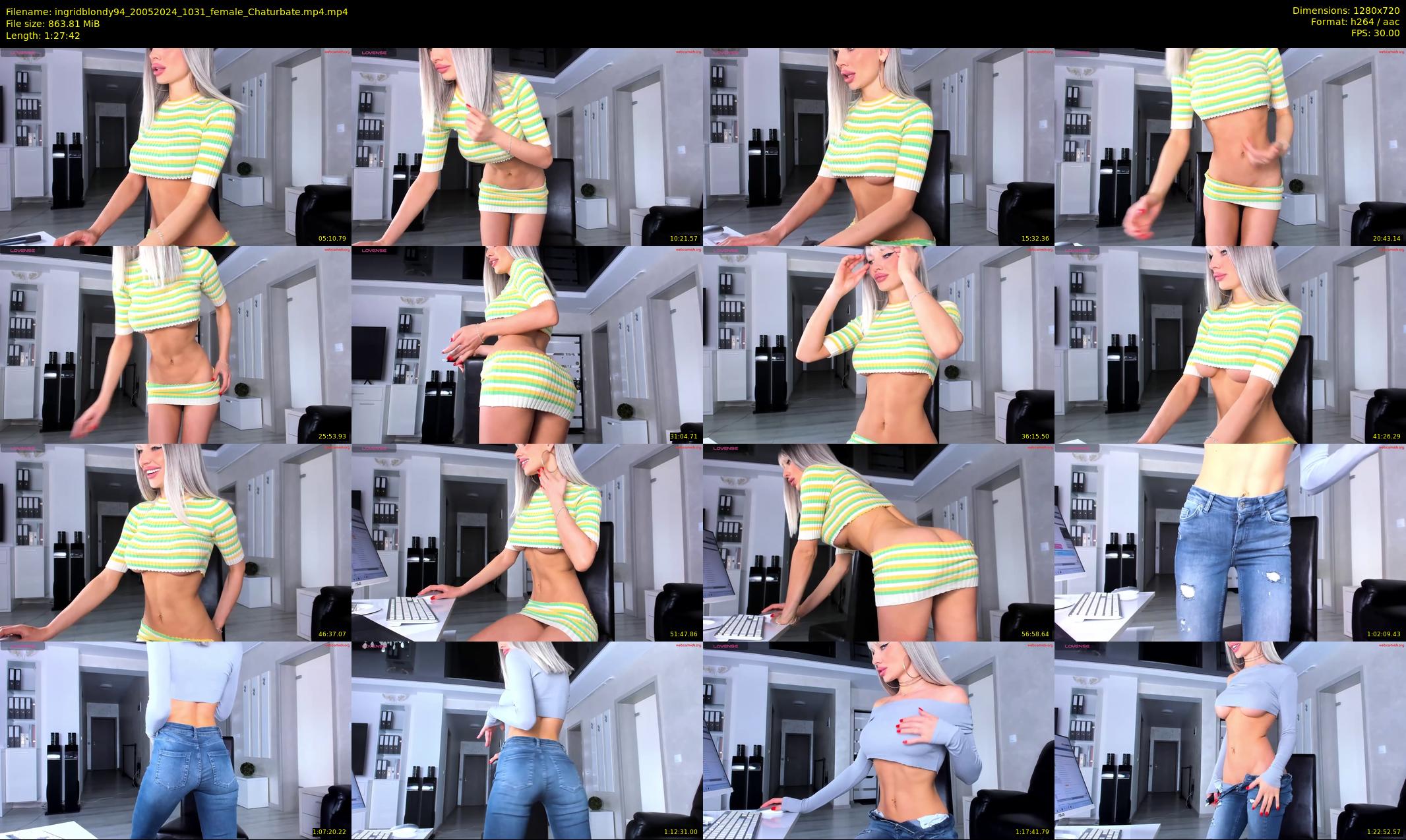 ingridblondy94 — 88 minute Chaturbate female cam show recording, 720p, May 20, 2024
