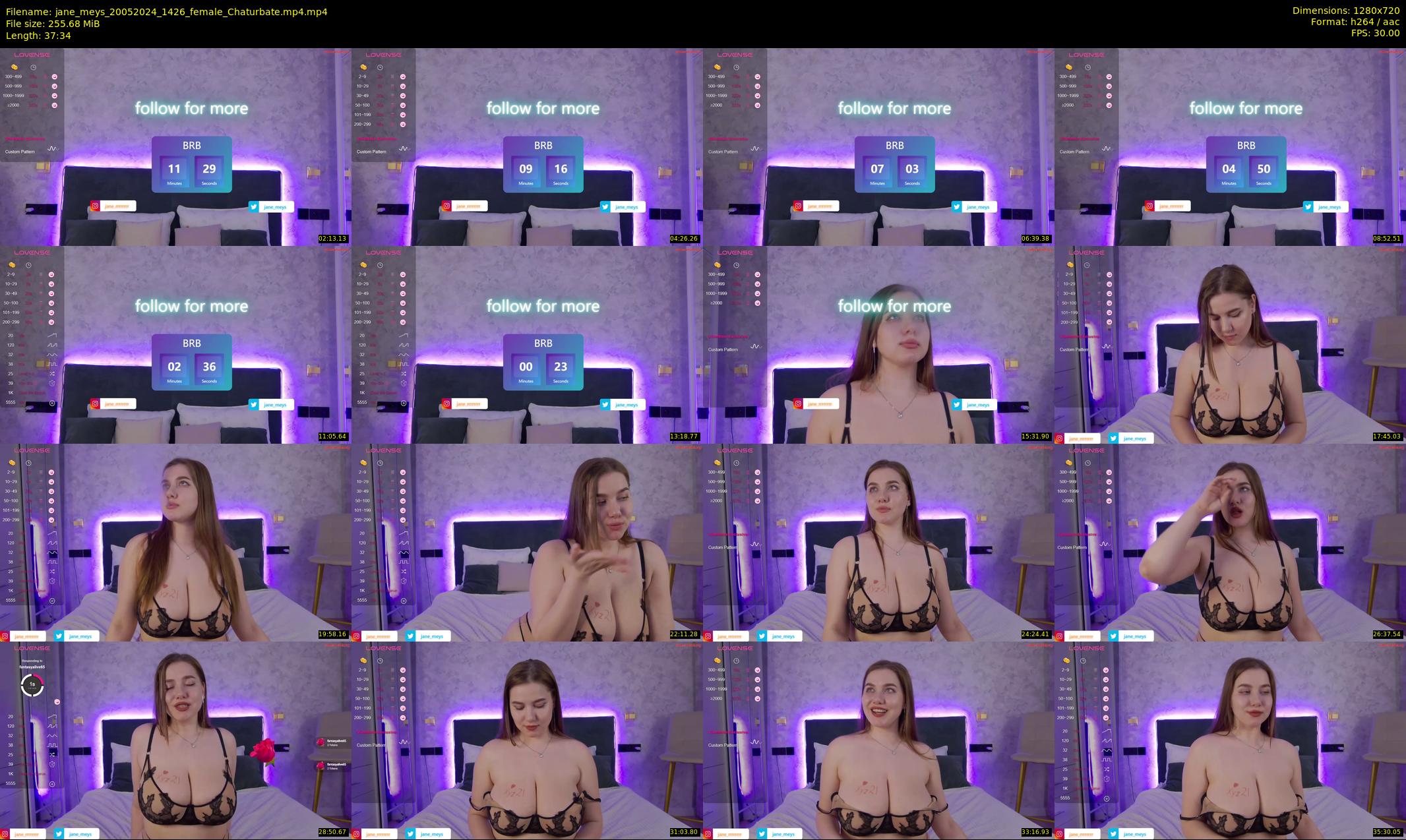 jane_meys — 38 minute Chaturbate female cam show recording, 720p, May 20, 2024