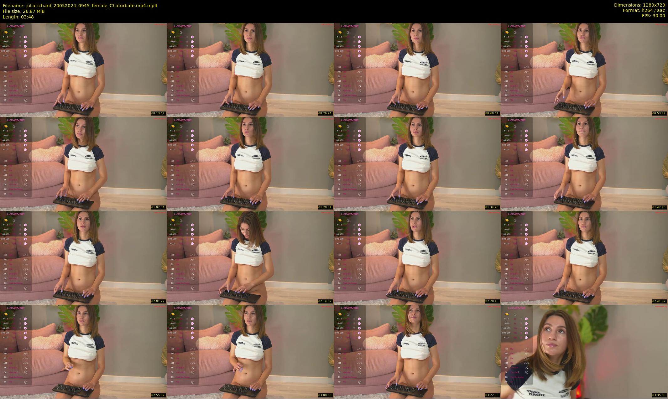 juliarichard — 4 minute Chaturbate female cam show recording, 720p, May 20, 2024