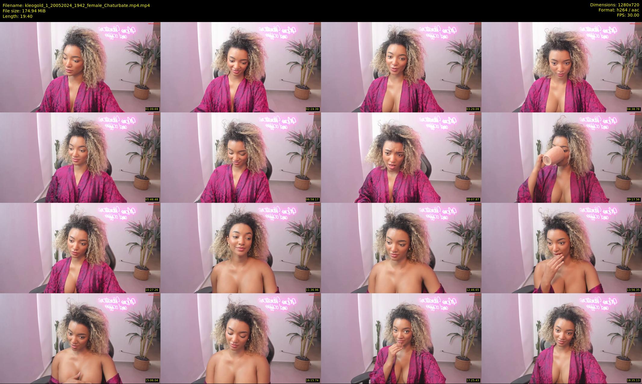 kleogold_1 — 20 minute Chaturbate female cam show recording, 720p, May 20, 2024