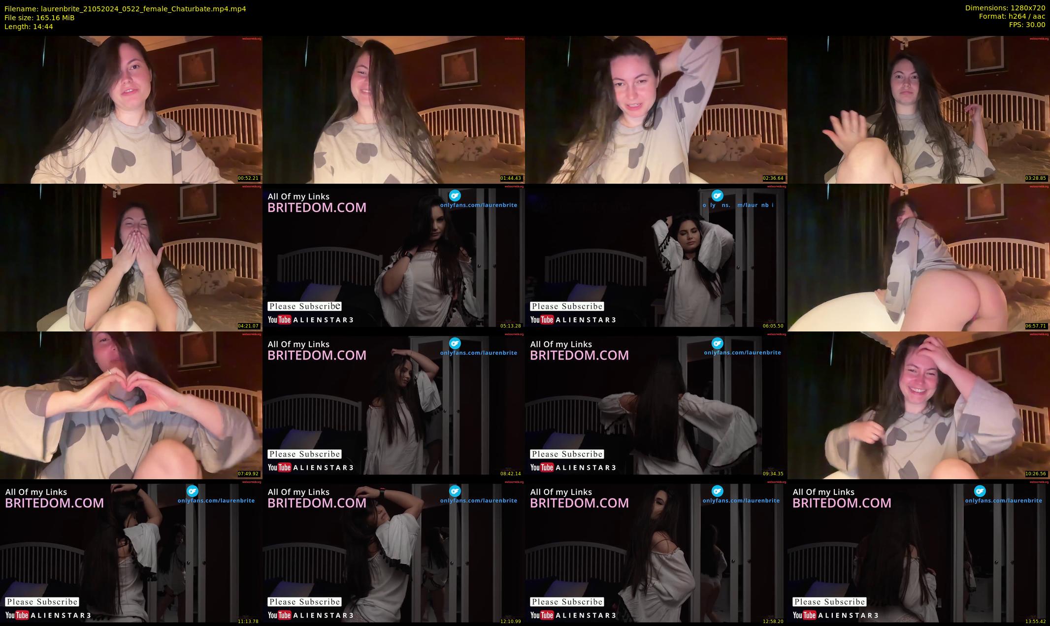 laurenbrite — 15 minute Chaturbate female cam show recording, 720p, May 21, 2024