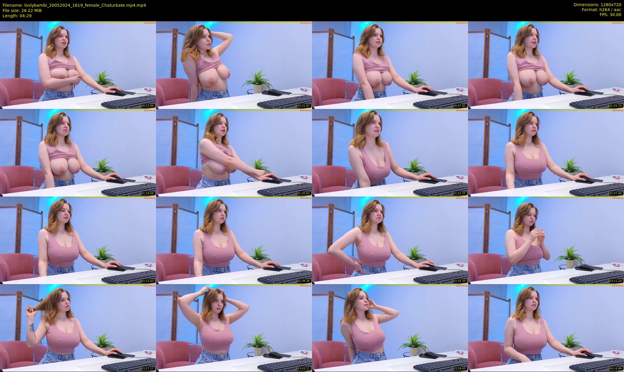lovlybambi — 5 minute Chaturbate female cam show recording, 720p, May 20, 2024