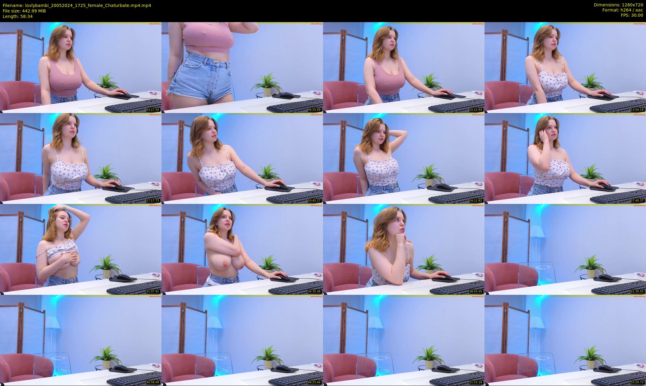 lovlybambi — 59 minute Chaturbate female cam show recording, 720p, May 20, 2024