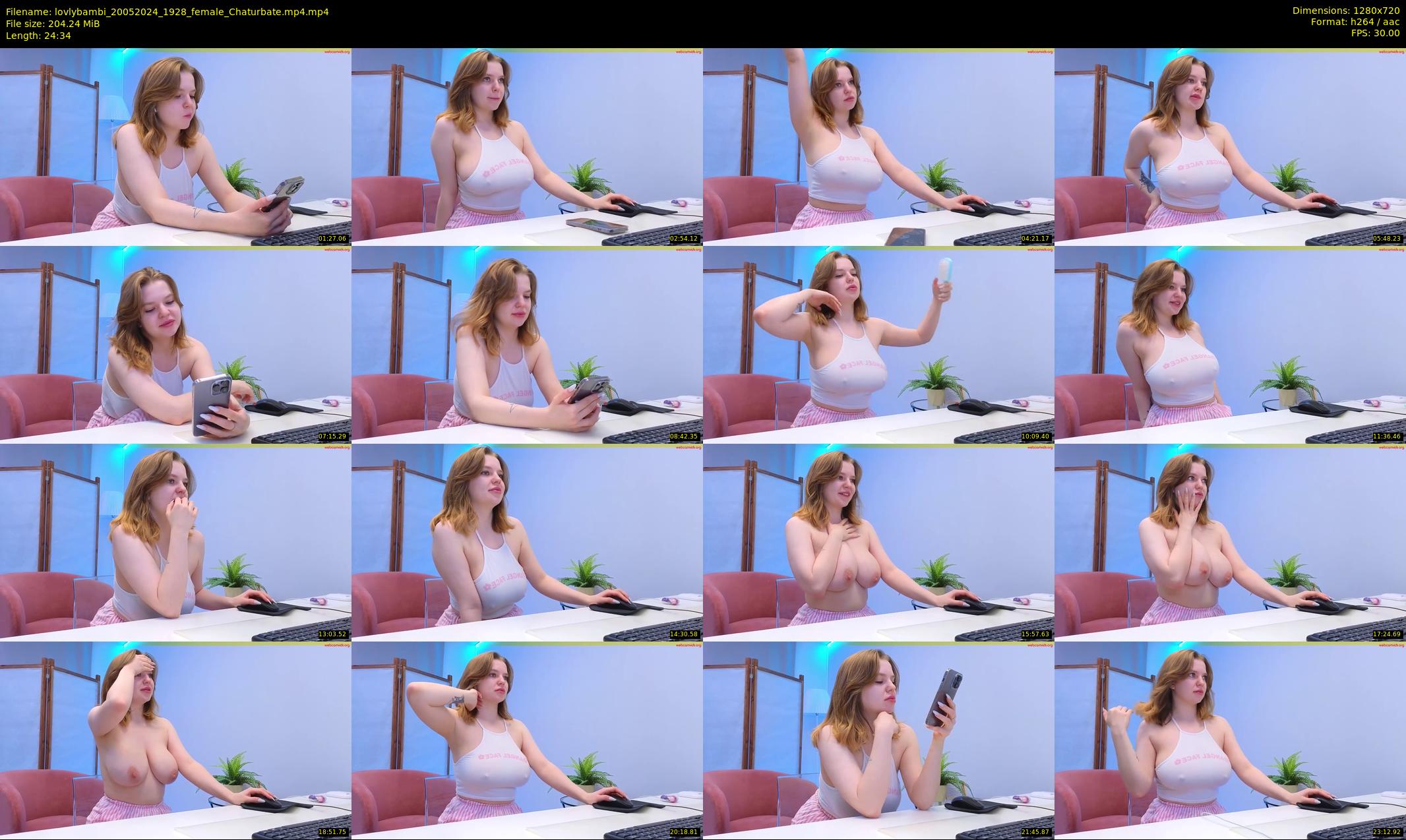 lovlybambi — 25 minute Chaturbate female cam show recording, 720p, May 20, 2024