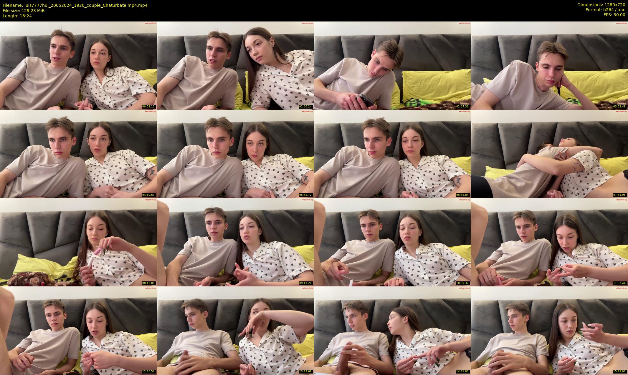 luis7777hui — 17 minute Chaturbate couple cam show recording, 720p, May 20, 2024