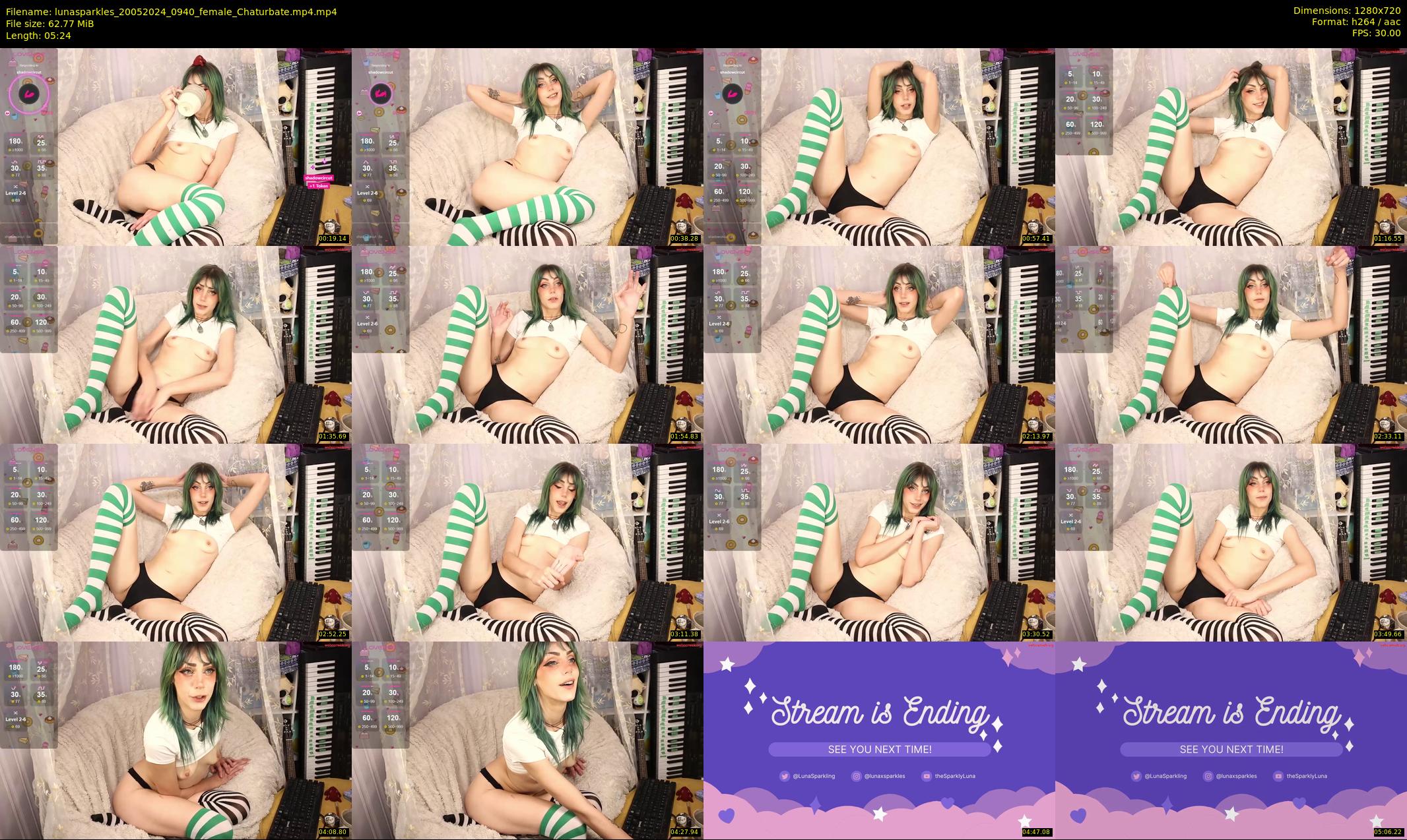 lunasparkles — 6 minute Chaturbate female cam show recording, 720p, May 20, 2024