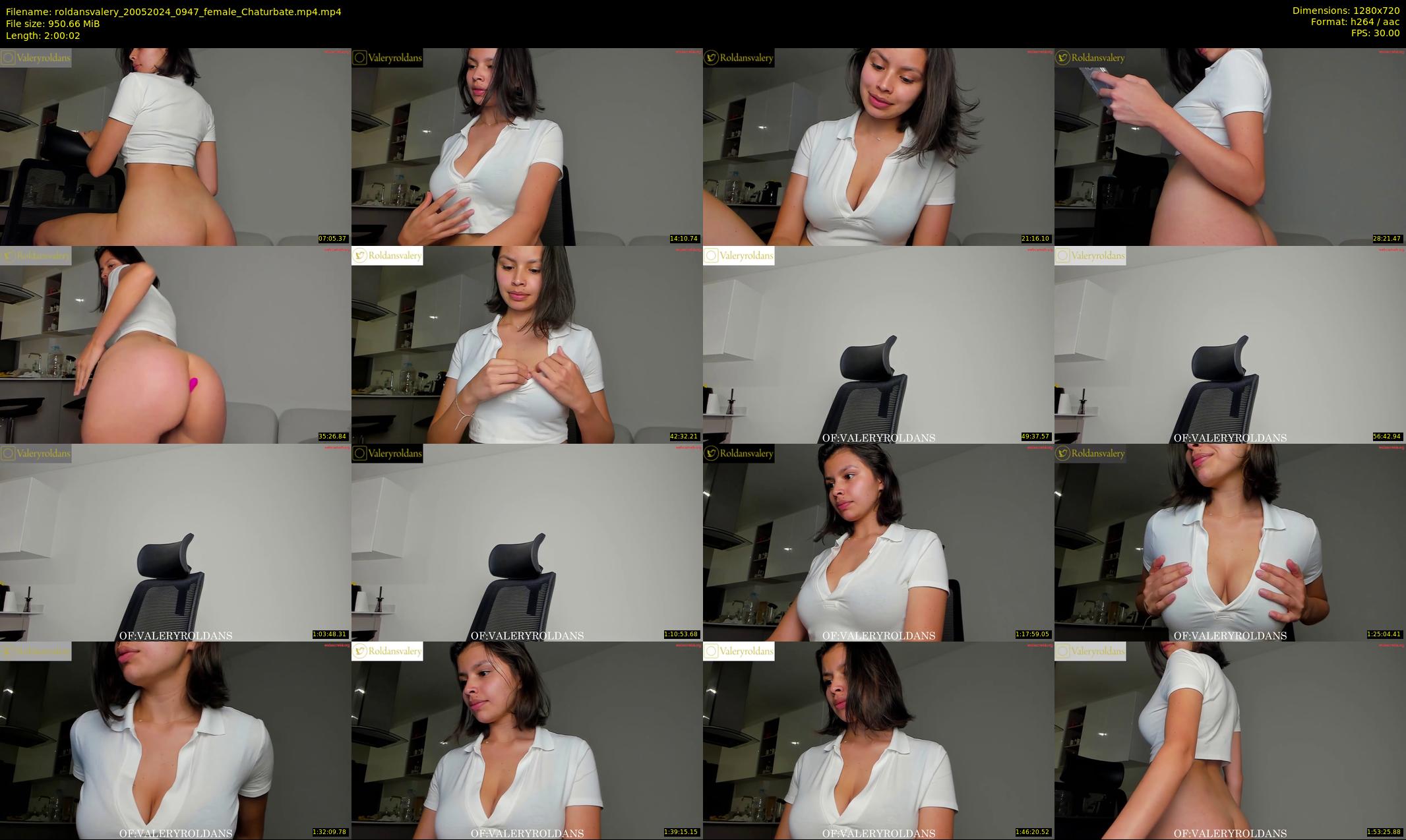 roldansvalery — 121 minute Chaturbate female cam show recording, 720p, May 20, 2024