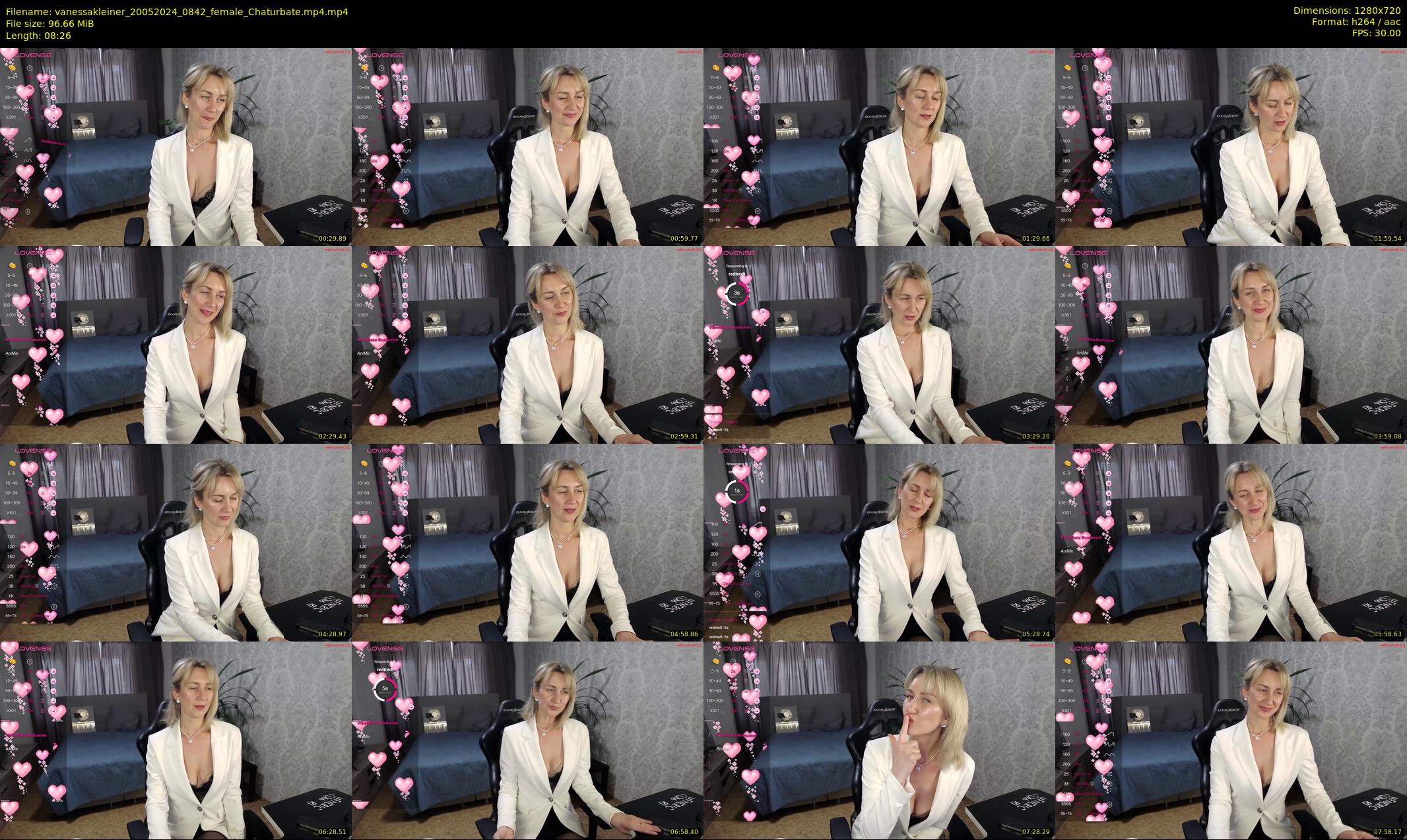 vanessakleiner — 9 minute Chaturbate female cam show recording, 720p, May 20, 2024