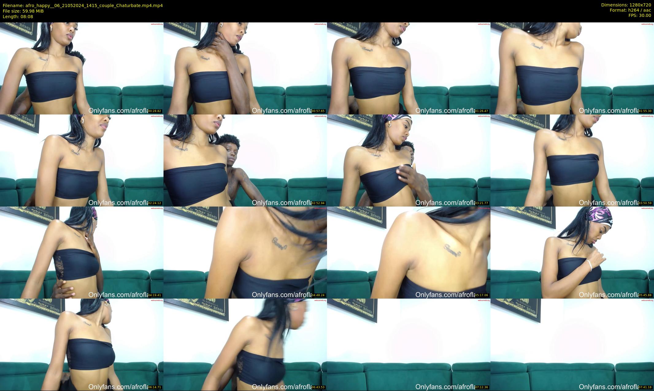 afro_happy__06 — 9 minute Chaturbate couple cam show recording, 720p, May 21, 2024